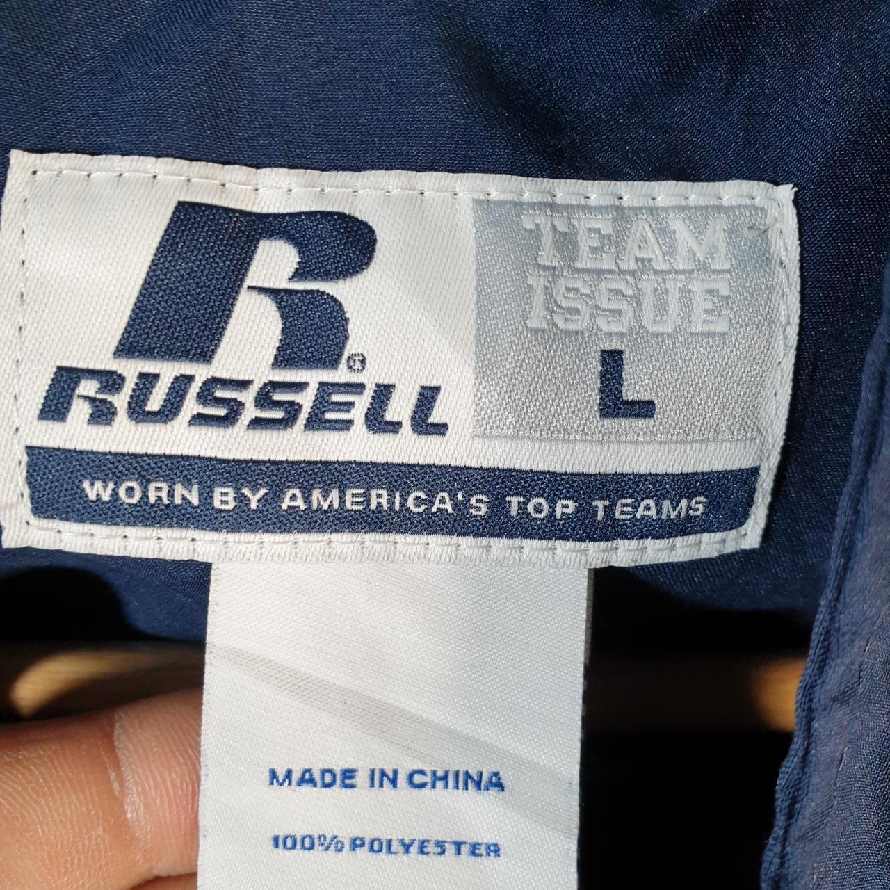 Vintage Russell Athletic Briarwood Basketball qTrack Jacket Men’s Large Blue Full Zip