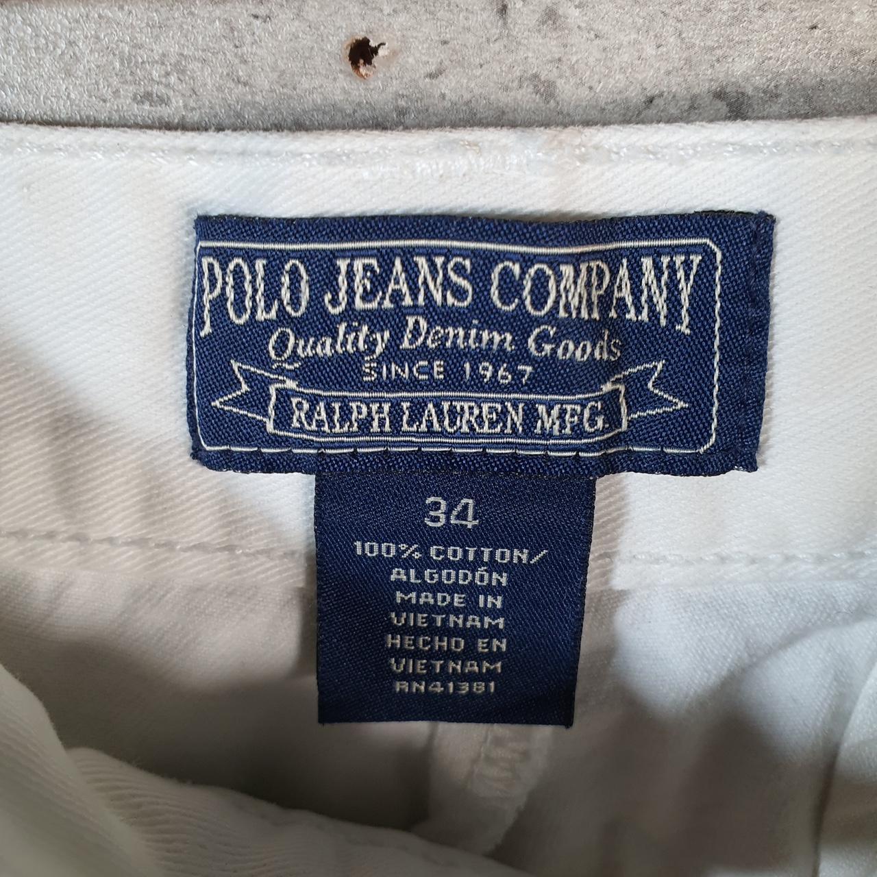 Vintage Ralph Lauren Polo Shorts Jorts Cargo Men’s W34 White Baggy Cotton Big Fish Vintage