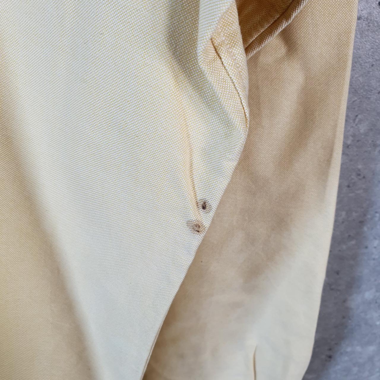 Vintage Ralph Lauren Button Down Shirt Men’s Large Yellow Custom Fit Cotton Pony