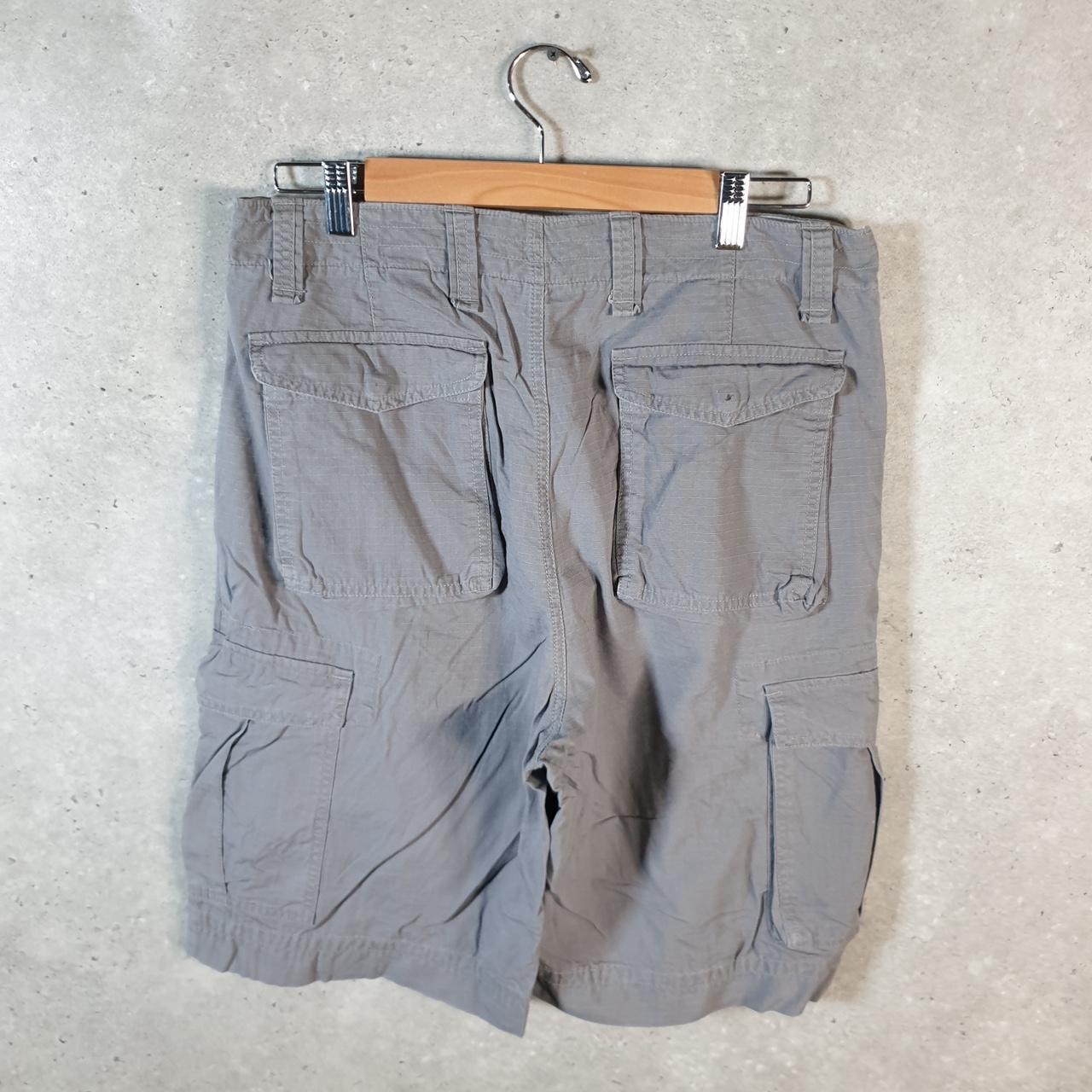 Vintage Chaps Chino Shorts Jorts Cargo Mens W32 Grey Baggy Cotton