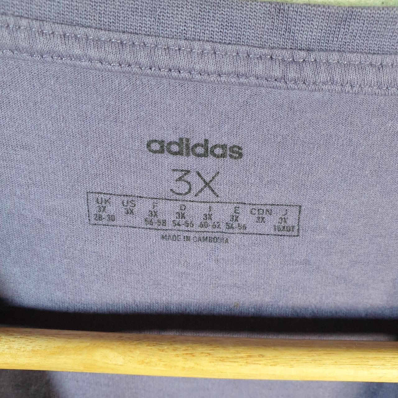 Vintage Adidas Spellout T Shirt Womens 3XL Lilac Three Stripes Logo Athletic