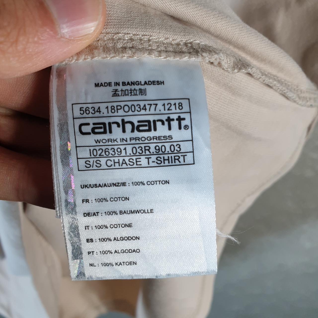 Vintage Carhartt Work In Progress WIP Chase T Shirt Men’s Large Pink Workwear Chore