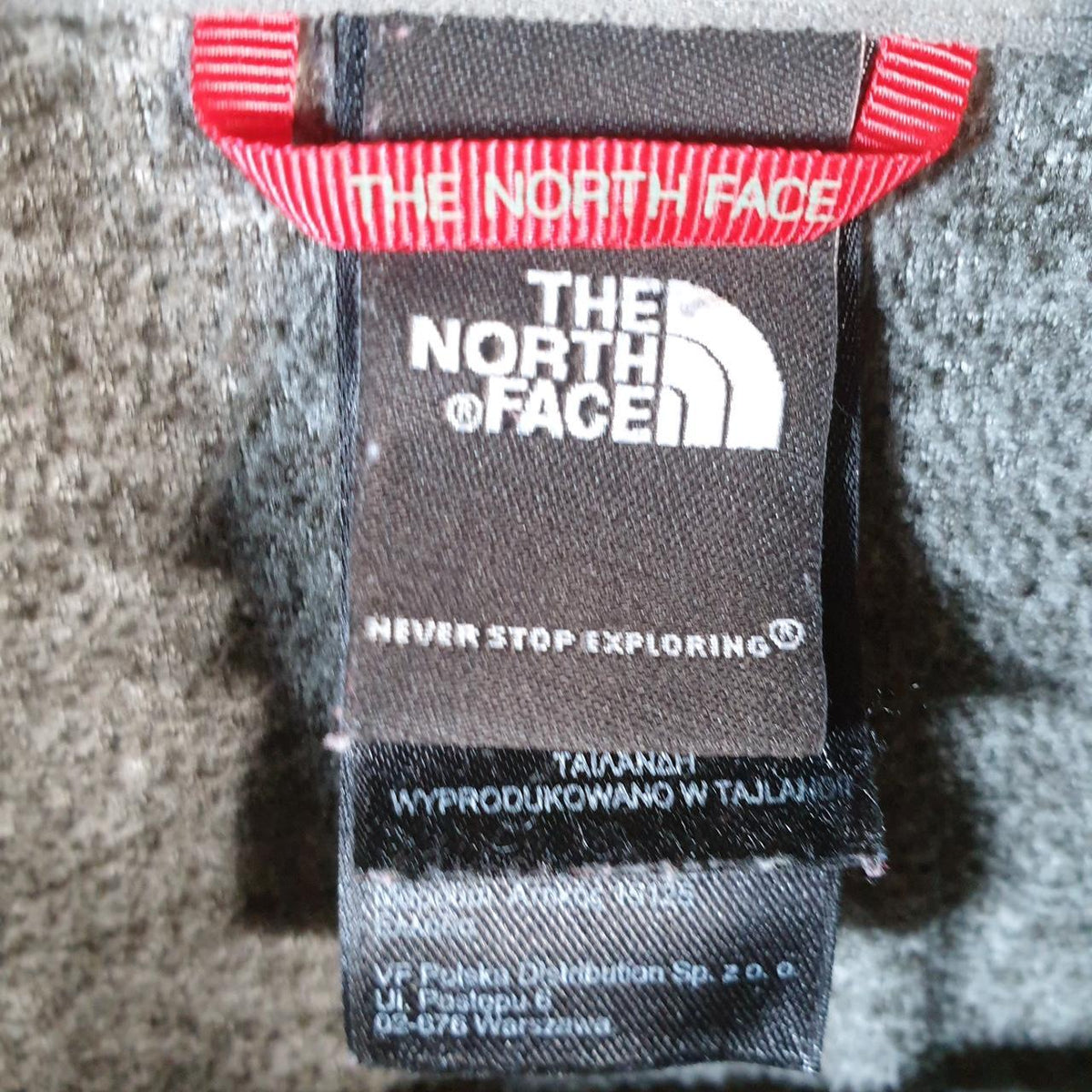 Vintage The North Face TNF Teddy Fleece Hoodie  Womens Large Grey Full Zip Logo Winter