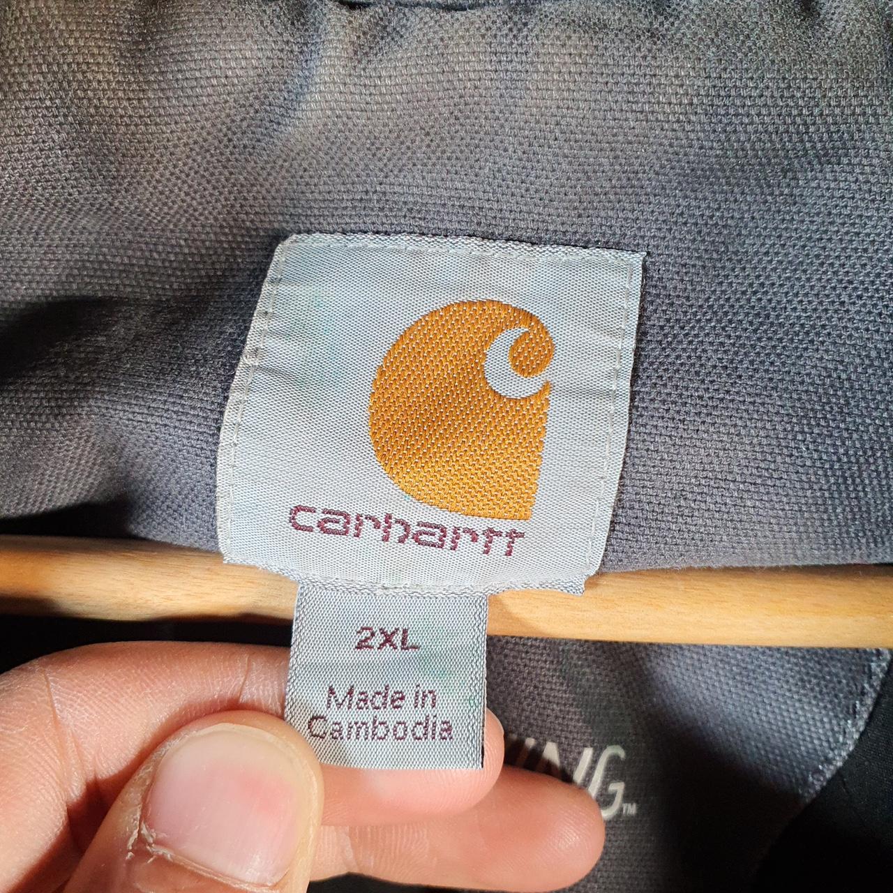 Vintage Carhartt Cryder Quilt Lined Jacket Men’s 2XL Black Workwear Canvas USA Big Fish Vintage