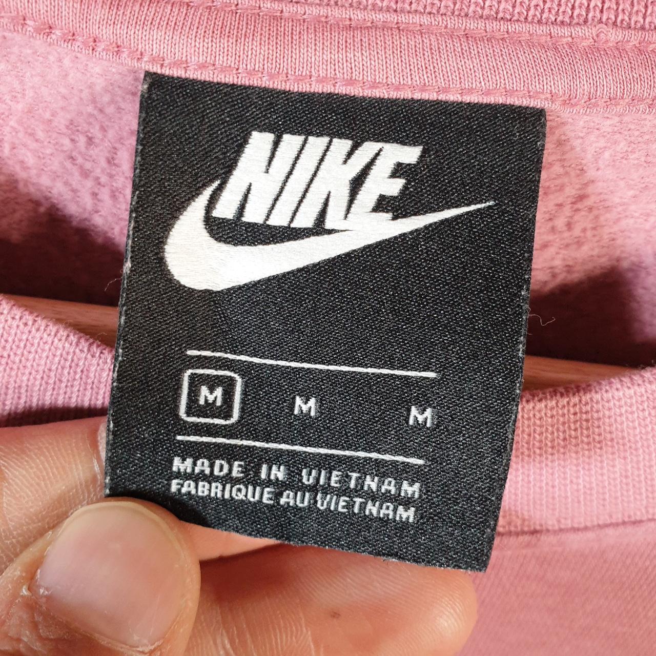 Vintage Nike Embroidered Spellout Sweatshirt Womens M Pink Swoosh Y2K