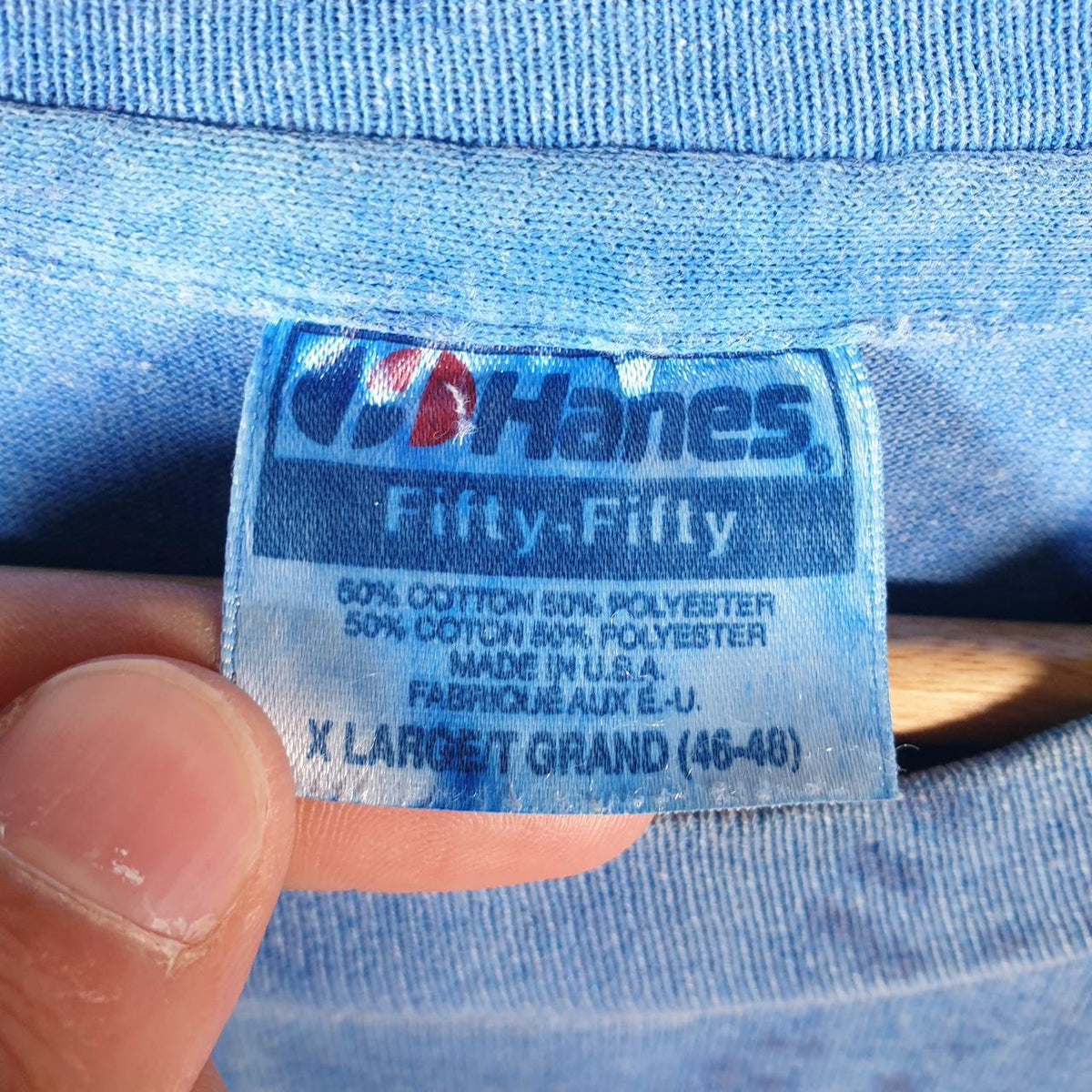Vintage Hanes San Antonio Texas 90s USA Single Stitch T Shirt Men’s XL Blue C9449