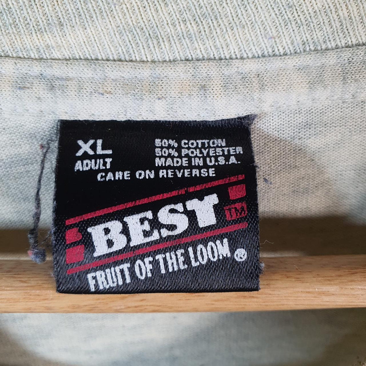 Vintage Fruit of the Loom Woyk Tamba Bay 99.5FM 90s USA Single Stitch T Shirt Men’s XL Grey C9637