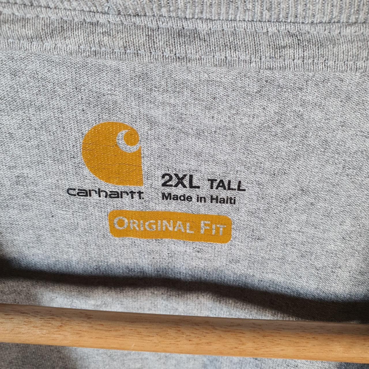 Vintage Carhartt T Shirt Men’s 2XL Tall Grey Workwear Chore Utility Original Fit