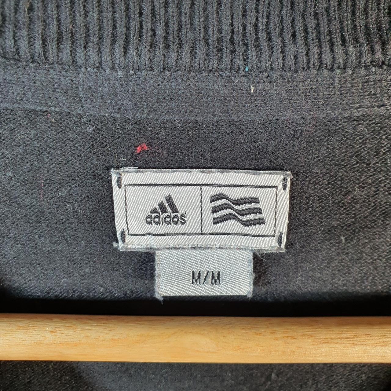 Vintage Adidas Golf Knit Sweater Men’s Medium Black Y2K Pullover Casual