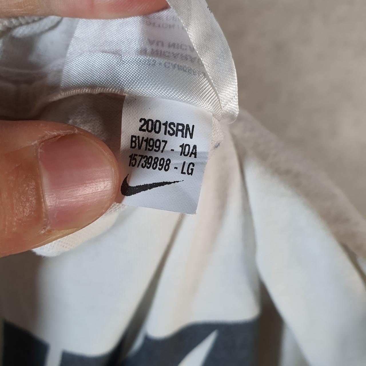 Vintage Nike Spellout T Shirt Men’s Large White Logo Swoosh Athletic