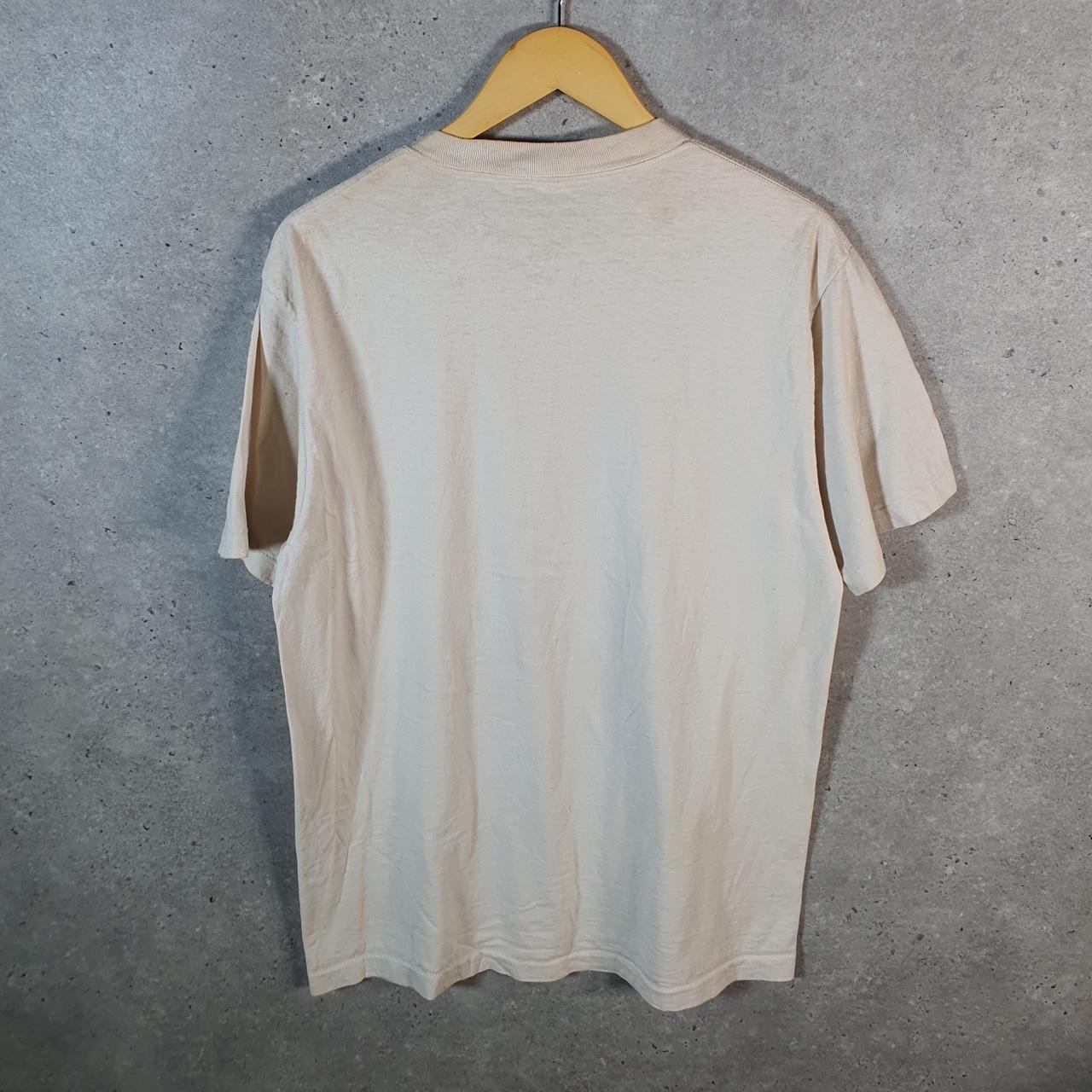 Vintage Softee TeeJays Air Waves US Marshall USA Single Stitch T Shirt Men’s Large Beige