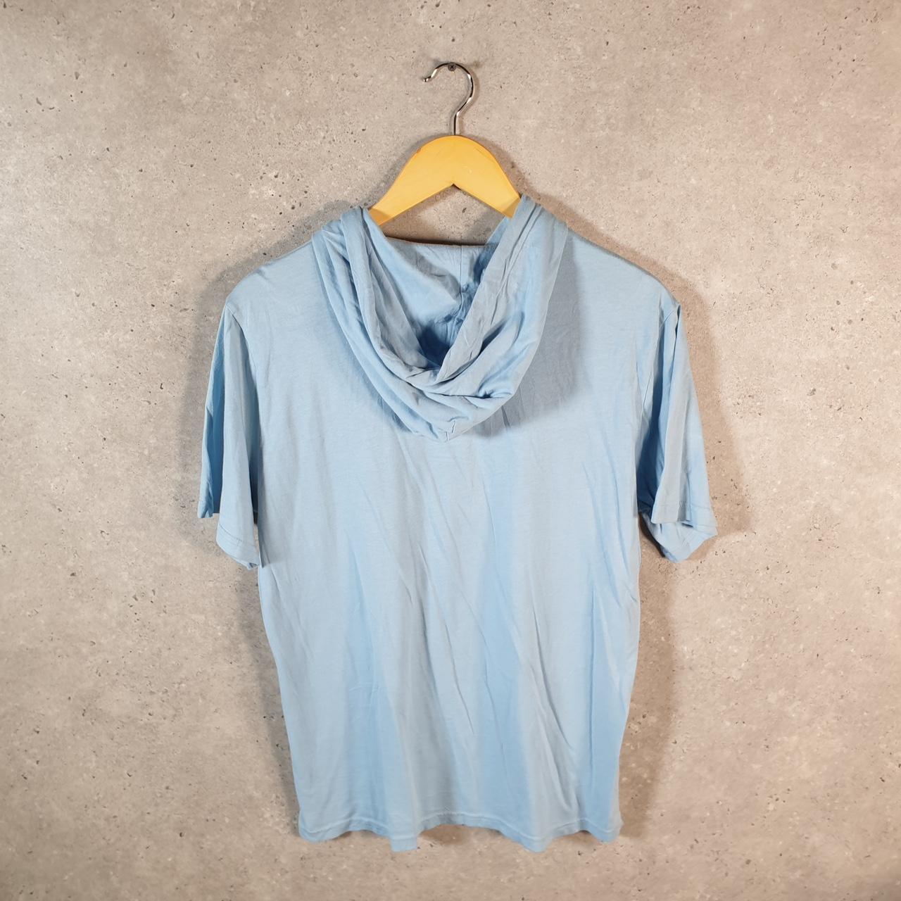 Vintage Ralph Lauren Polo Hoodie T Shirt Men’s Small Blue Embroidered Classic Fit Pony C8623