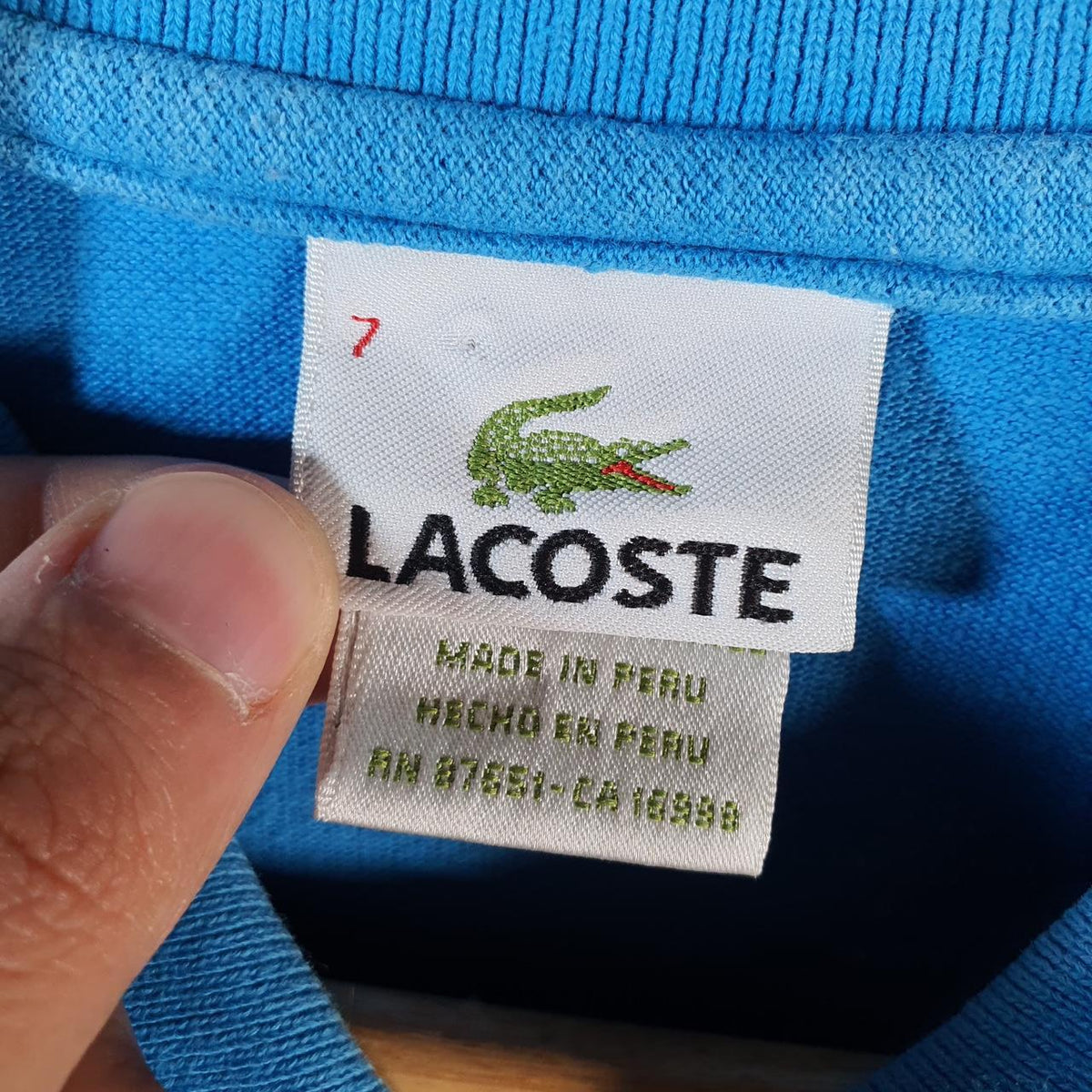 Vintage Lacoste Polo Shirt Men’s Medium Blue Regular Fit Embroidered Logo