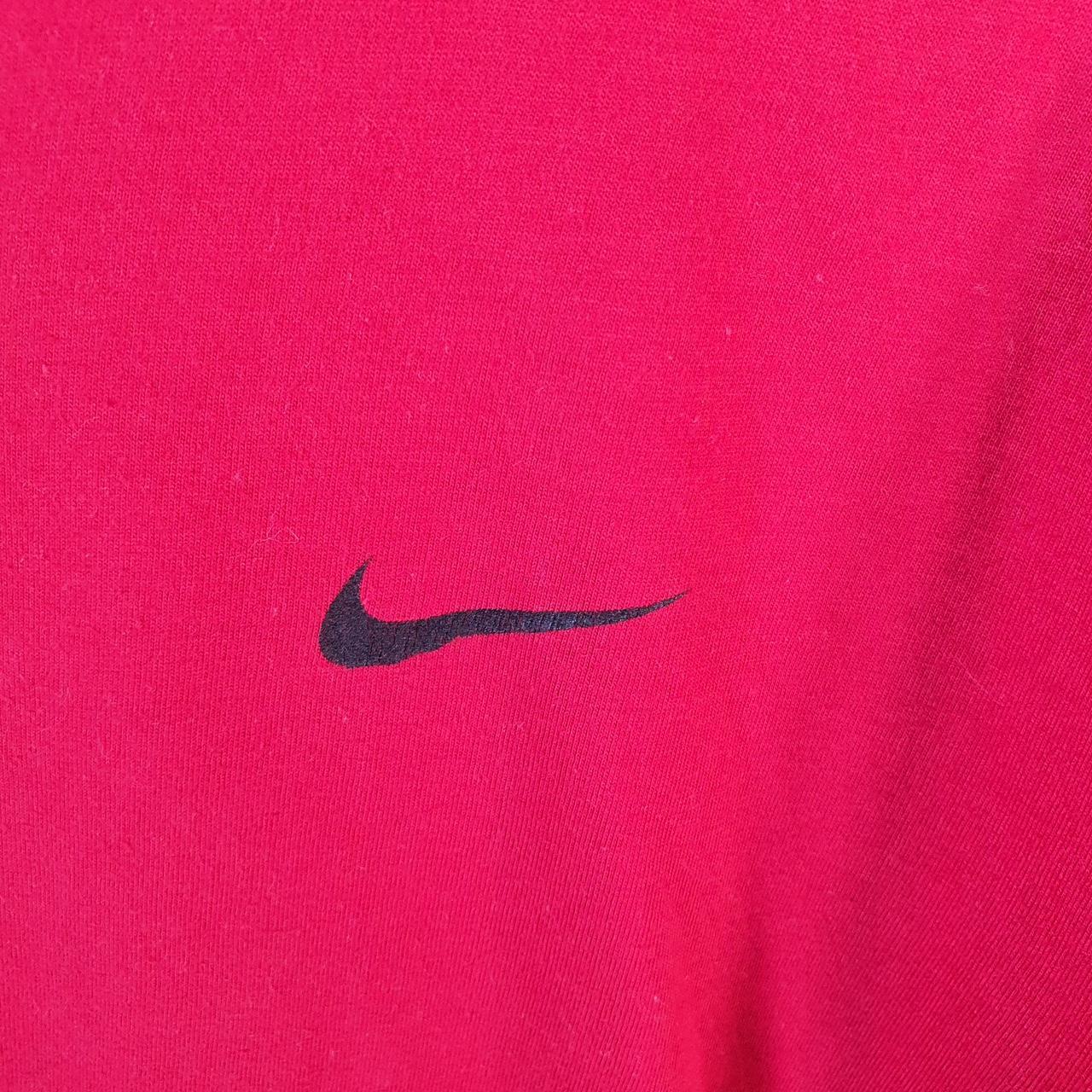 Vintage Nike T Shirt Men’s XL Red Embroidered Single Swoosh Logo Athletic Big Fish Vintage
