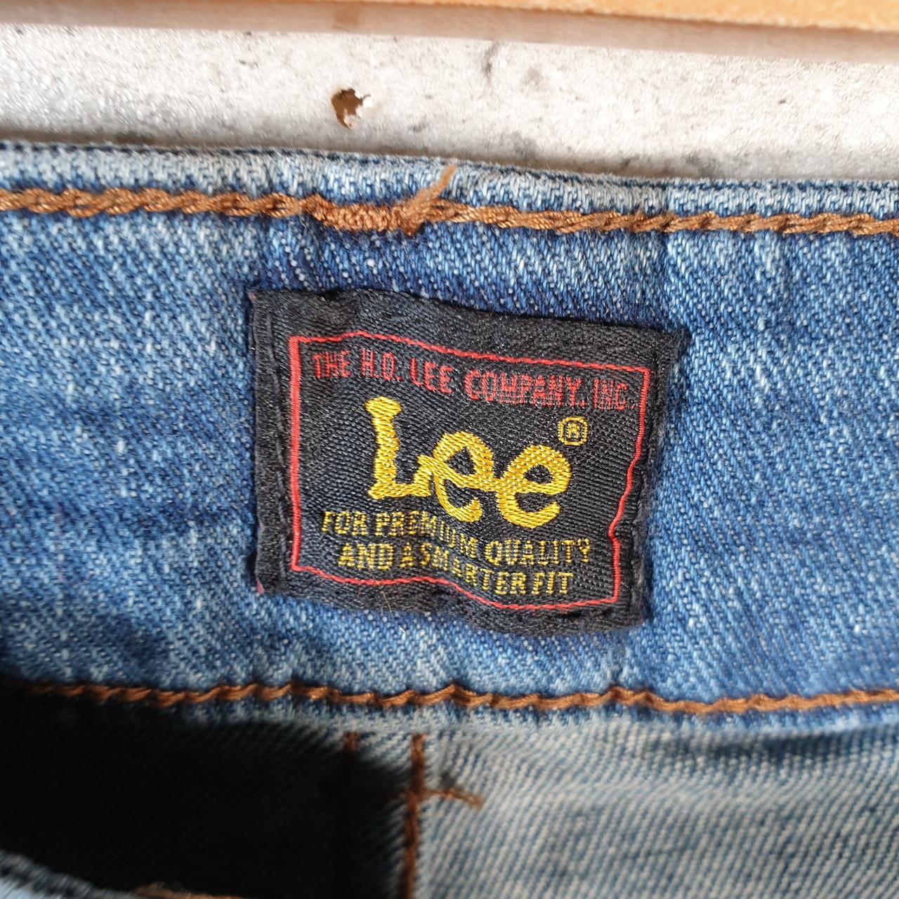 Vintage Lee Baggy Shorts Jorts Cargo Womens W38 Blue Relaxed Denim