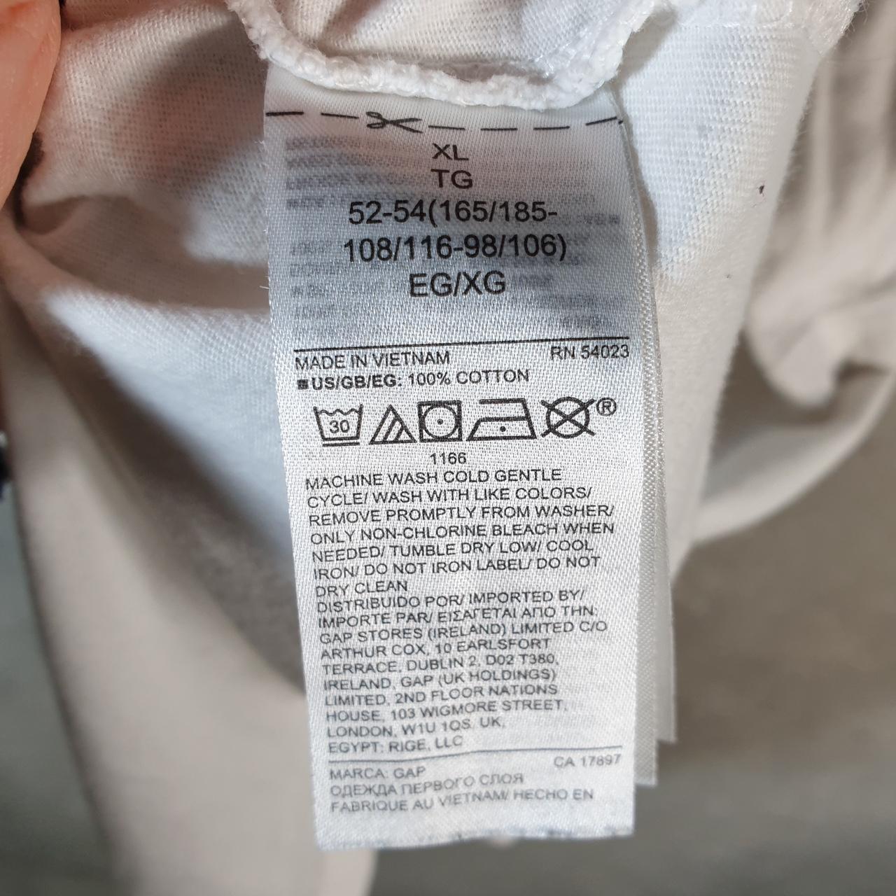 Vintage Gap T Shirt Men’s XL White Logo Classic Fit Blank Baggy