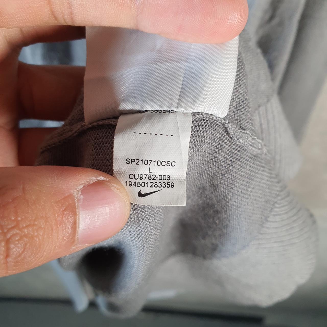 Vintage Nike Knit Wool Club Sweatshirt Mens Large Grey Swoosh Y2K Pullover Logo