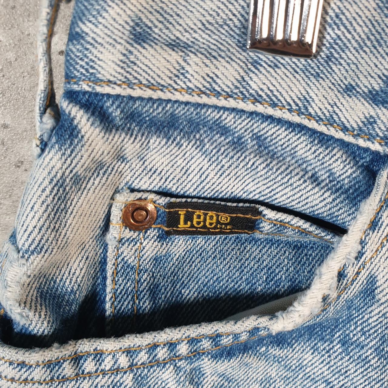 Vintage Lee Baggy Shorts Jorts Cargo Womens W26 Blue Denim Relaxed Cargo