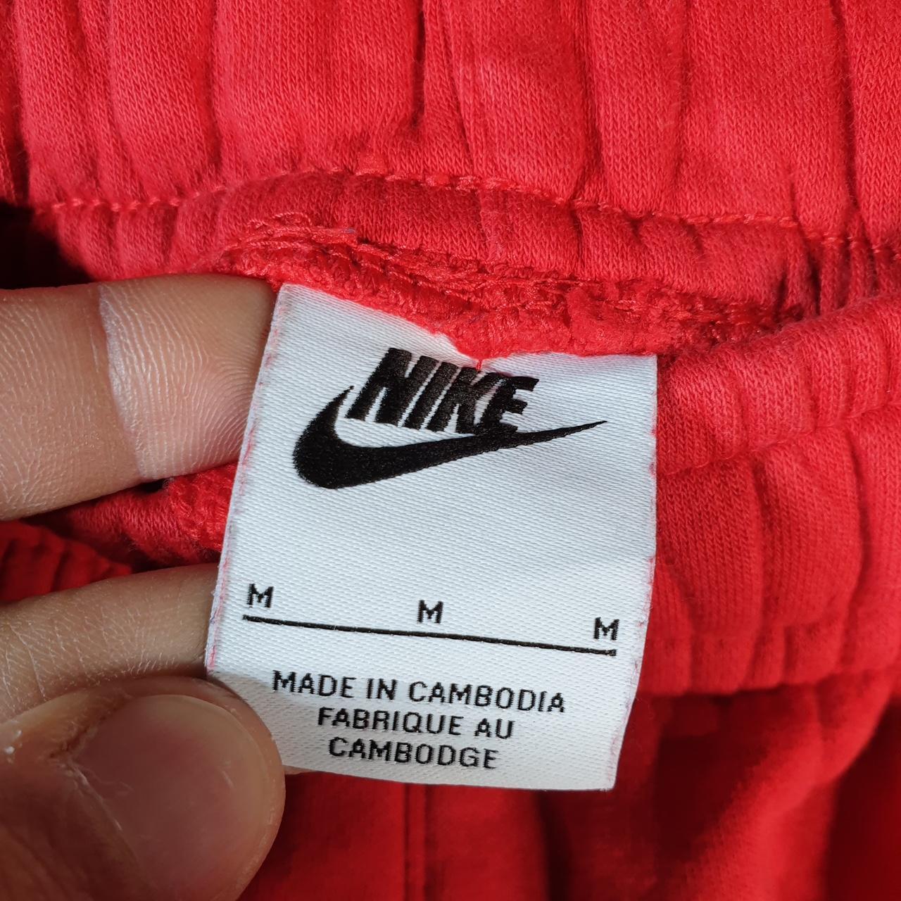 Vintage Nike Club Sweatpant Joggers Mens Medium Red Swoosh Sports Tracksuit Big Fish Vintage