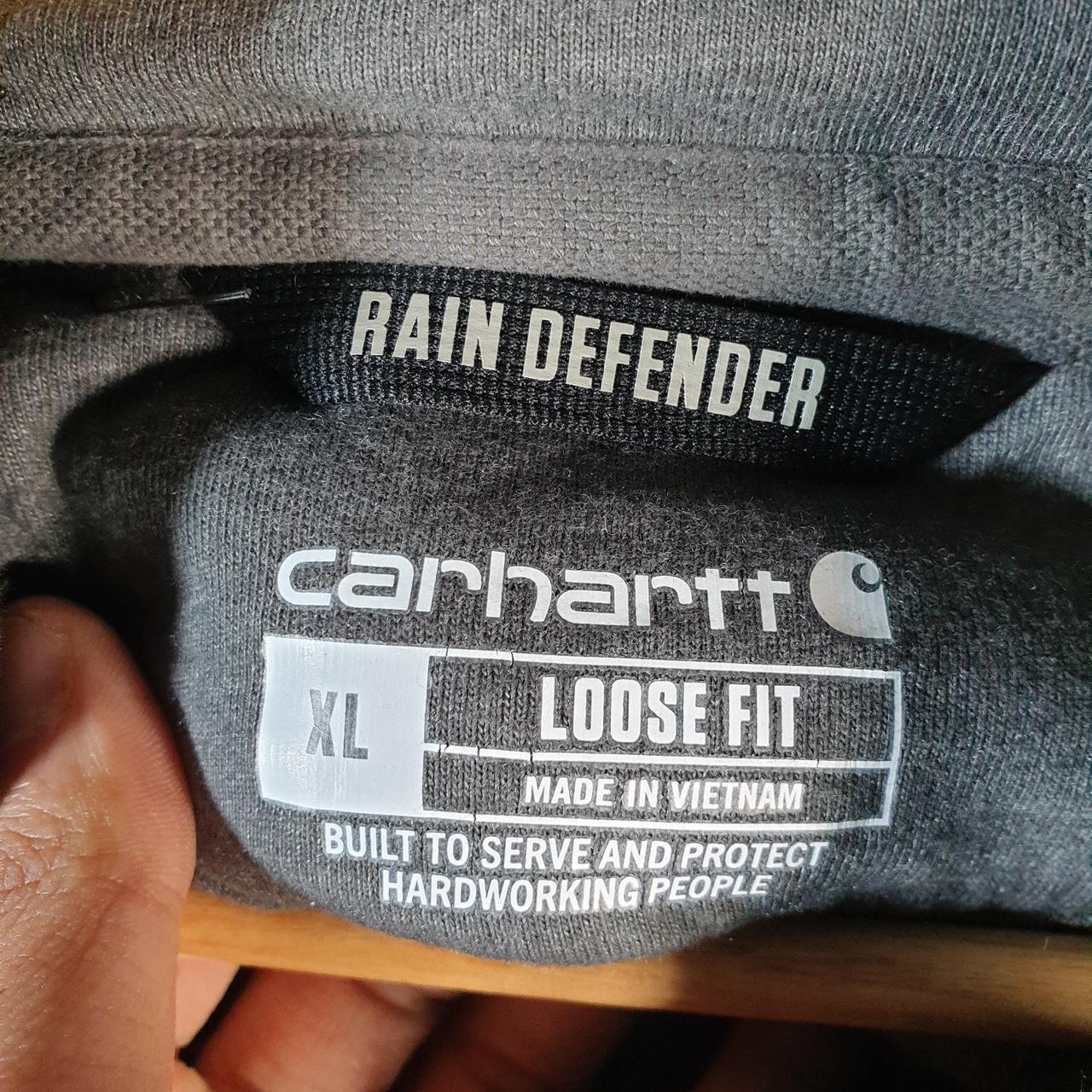 Vintage Carhartt Rain Defender Hoodie Men’s XL Grey Pullover Blank USA Loose Fit