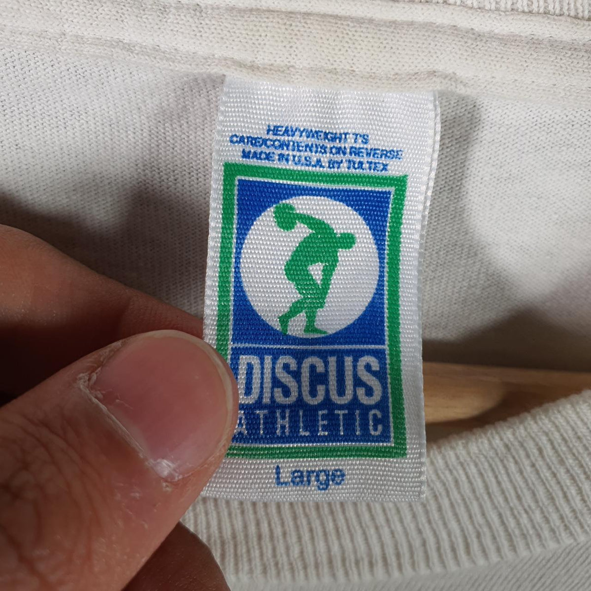 Vintage Discuss Athletics Beavercreek 1991 Basketball 90s USA Single Stitch T Shirt Men’s Large White