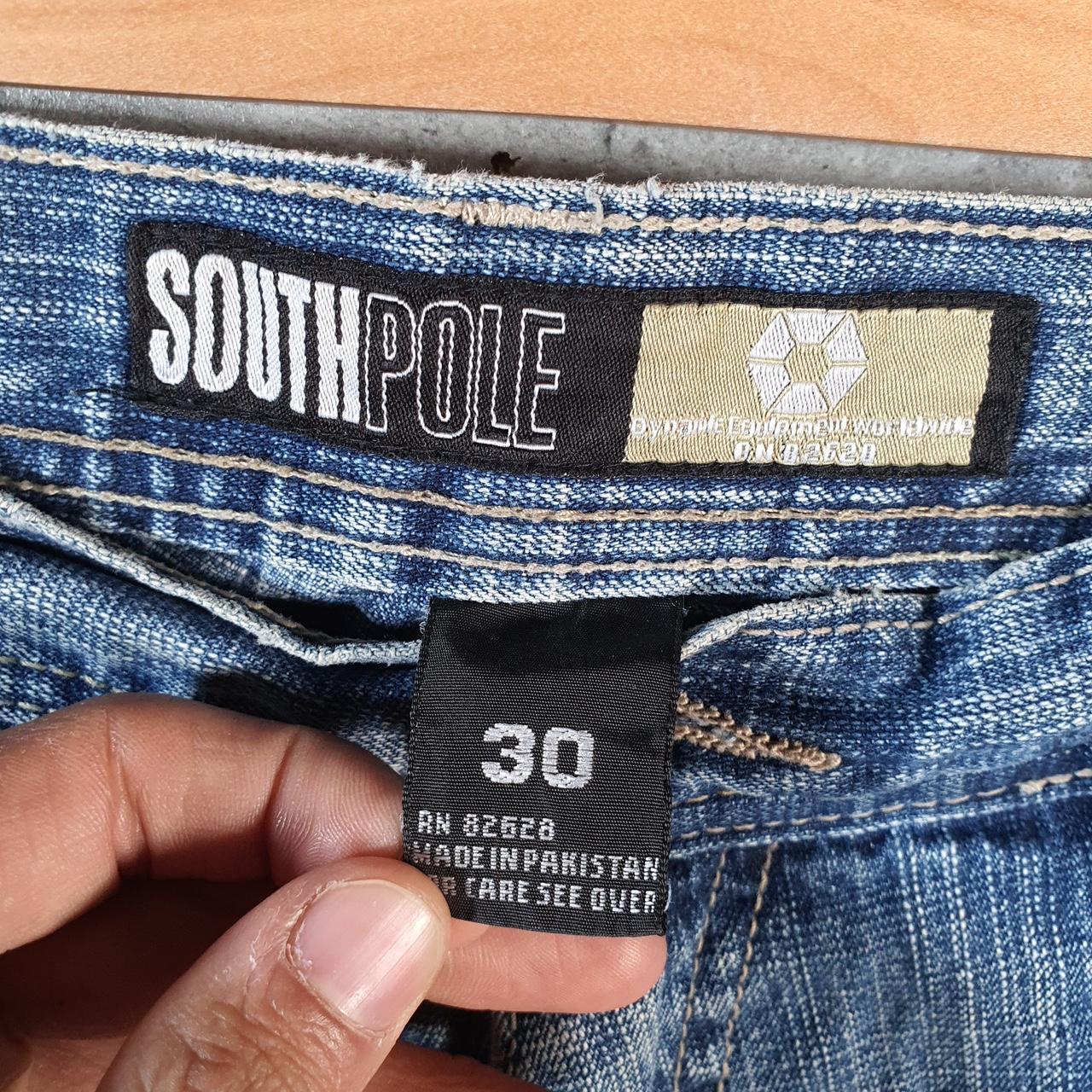 Vintage Southpole Baggy Y2K Hip Hop Jeans Shorts Jorts Mens W30 Blue Denim USA A4468