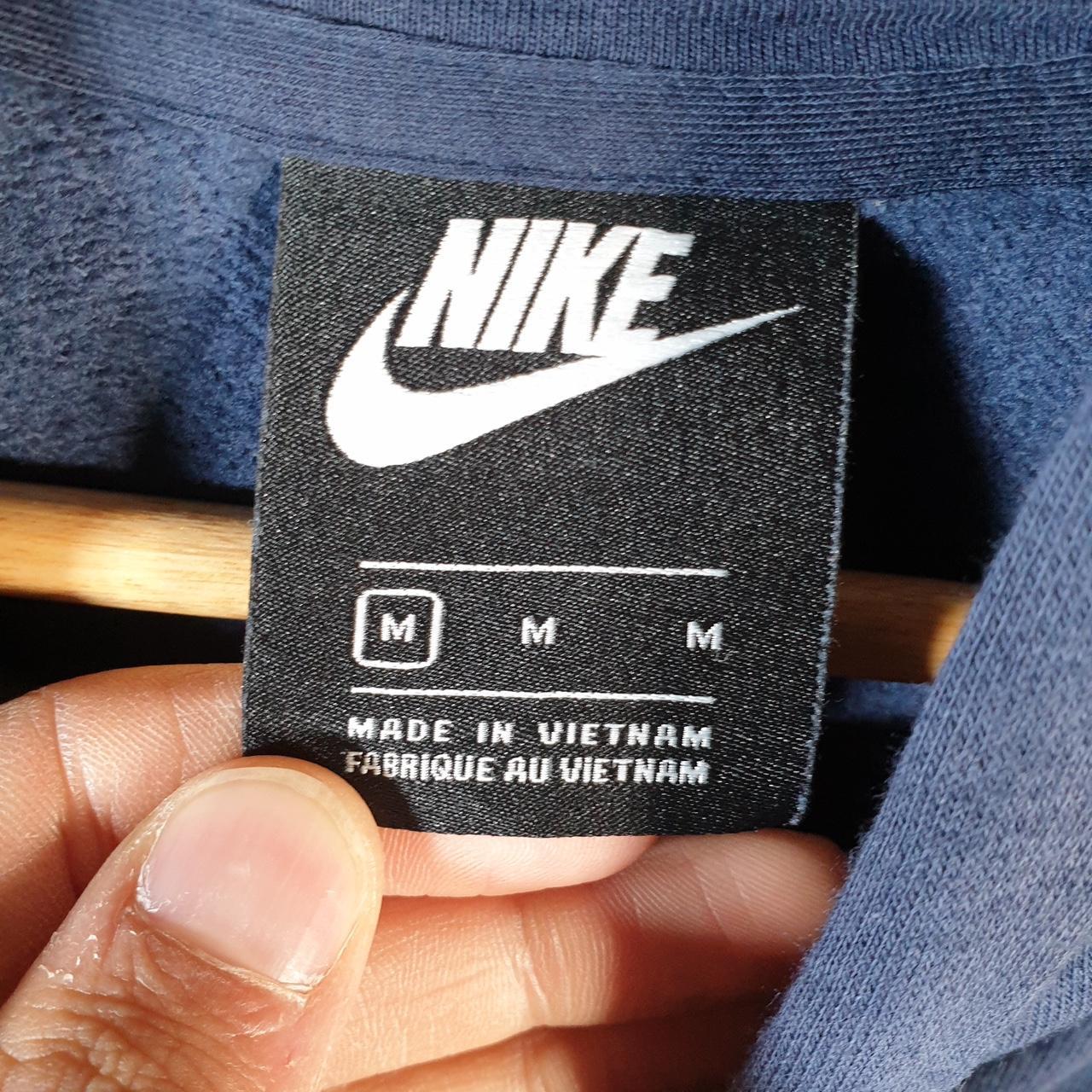 Vintage Nike Centre Swoosh USA Flag Hoodie Men’s Medium Navy Blue Swoosh Y2K Pullover