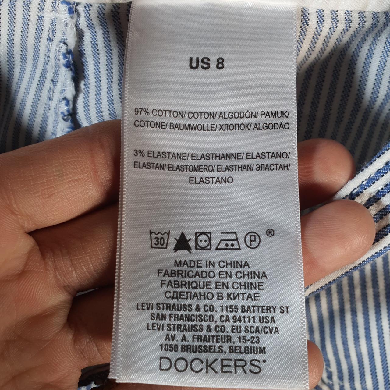 Vintage Dockers Chino Shorts Jorts Cargo Womens W32 Blue Baggy Cotton