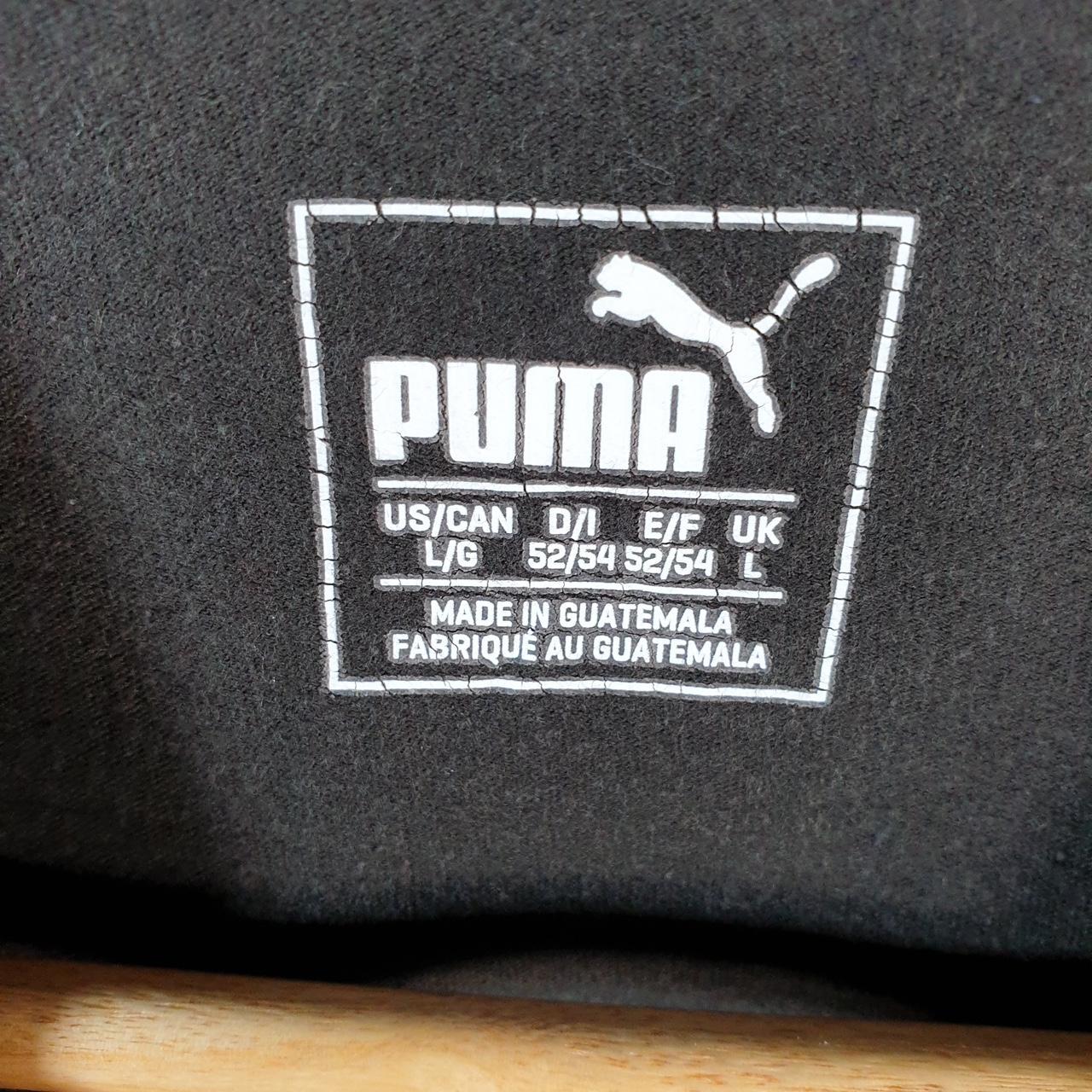 Vintage Puma Spellout T Shirt Mens Large Black sports Logo Athletic