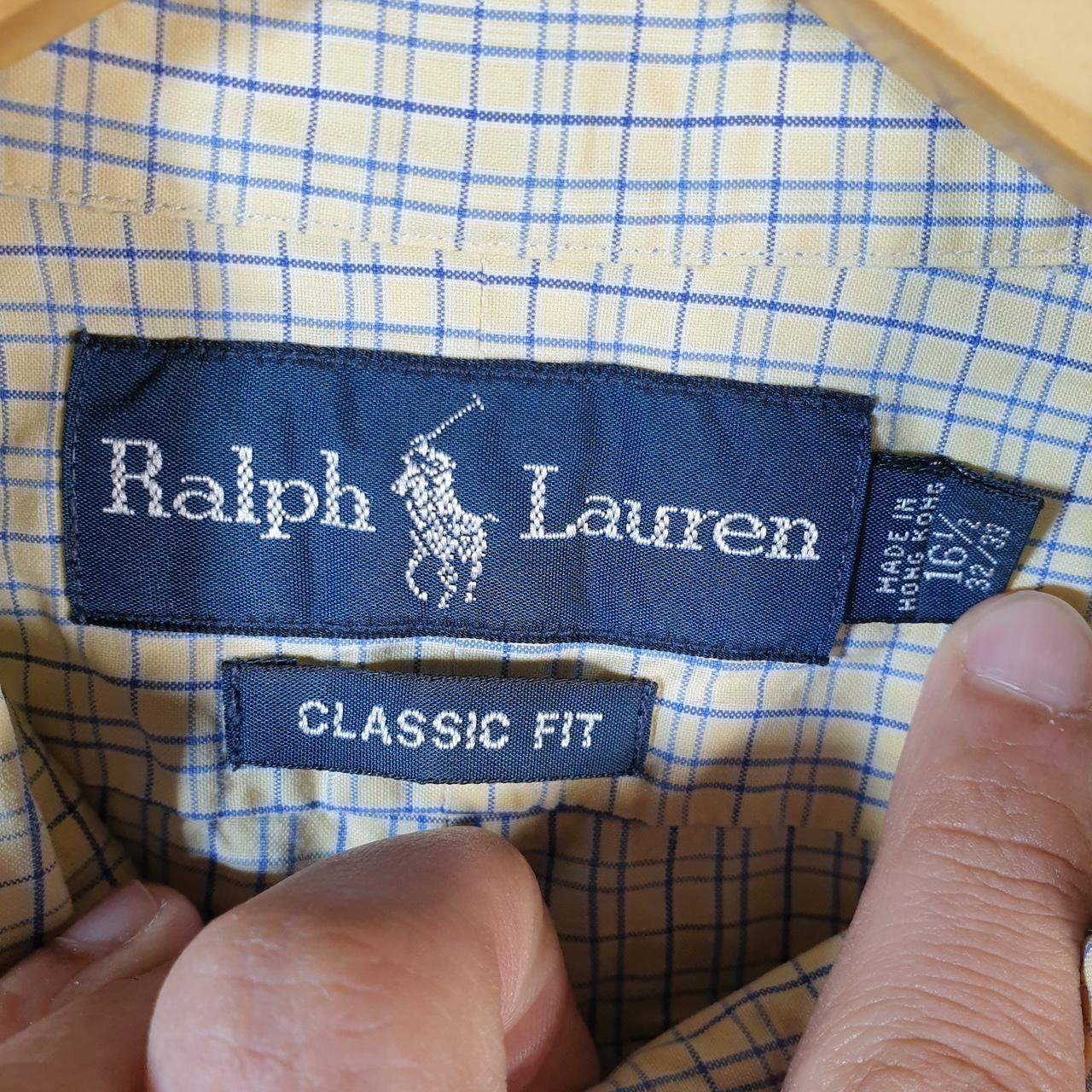 Vintage Ralph Lauren Button Down Shirt Men’s XL Classic Fit Checkered Pony Cotton