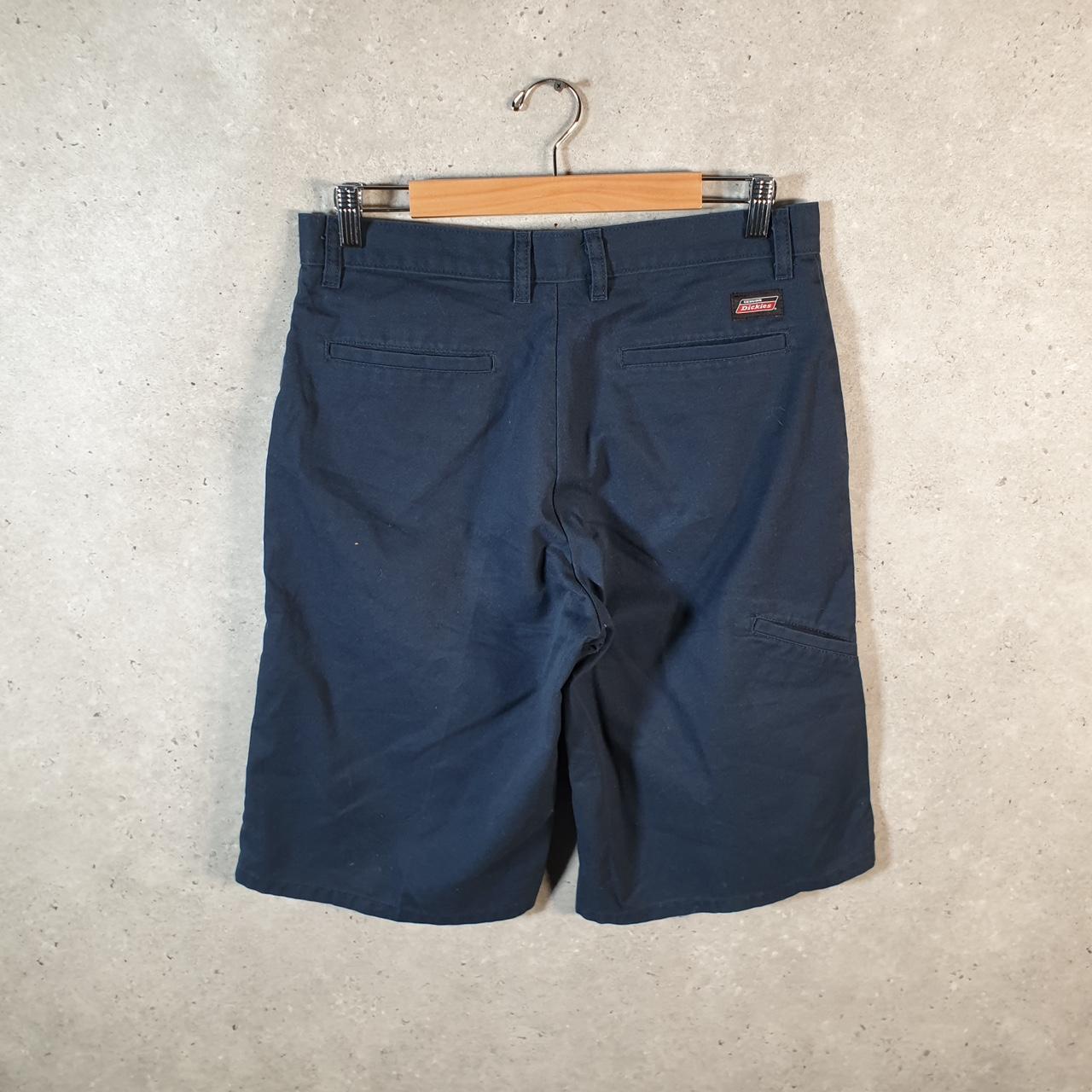 Vintage Dickies Baggy Chino Shorts Jorts Cargo Mens W32 Navy Blue Loose Fit