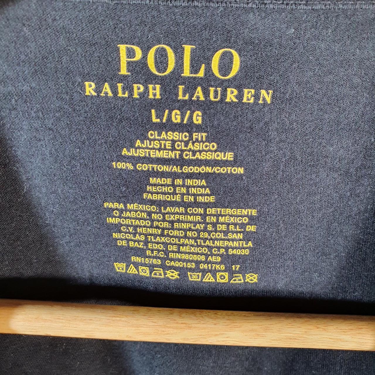 Vintage Ralph Lauren Polo T Shirt Men’s Large Black Classic Fit Pony