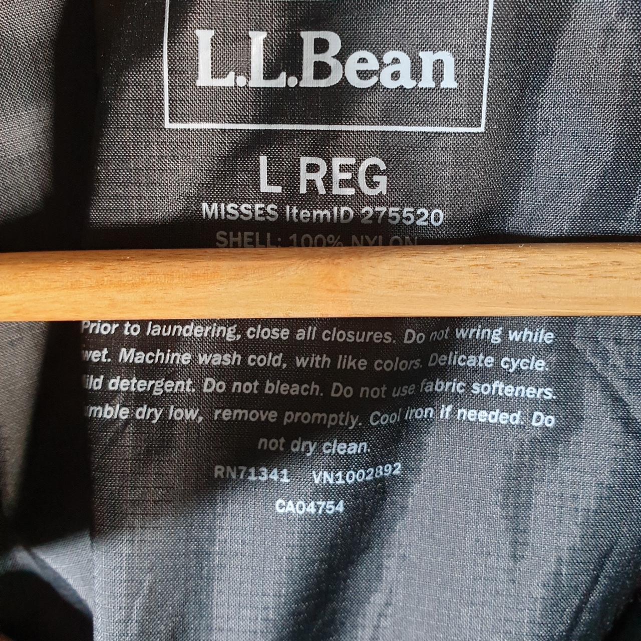 Vintage L.L. Bean Primaloft Nylon Jacket Mens Large Black Waterproof
