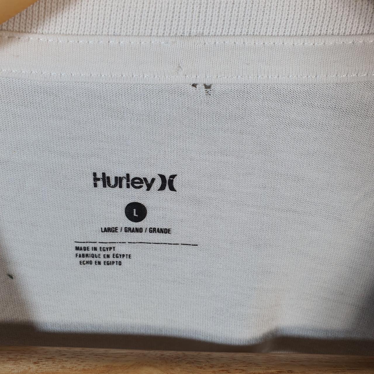 Vintage Hurley Spellout T Shirt Men’s White Large Casual Sports Logo Athletic