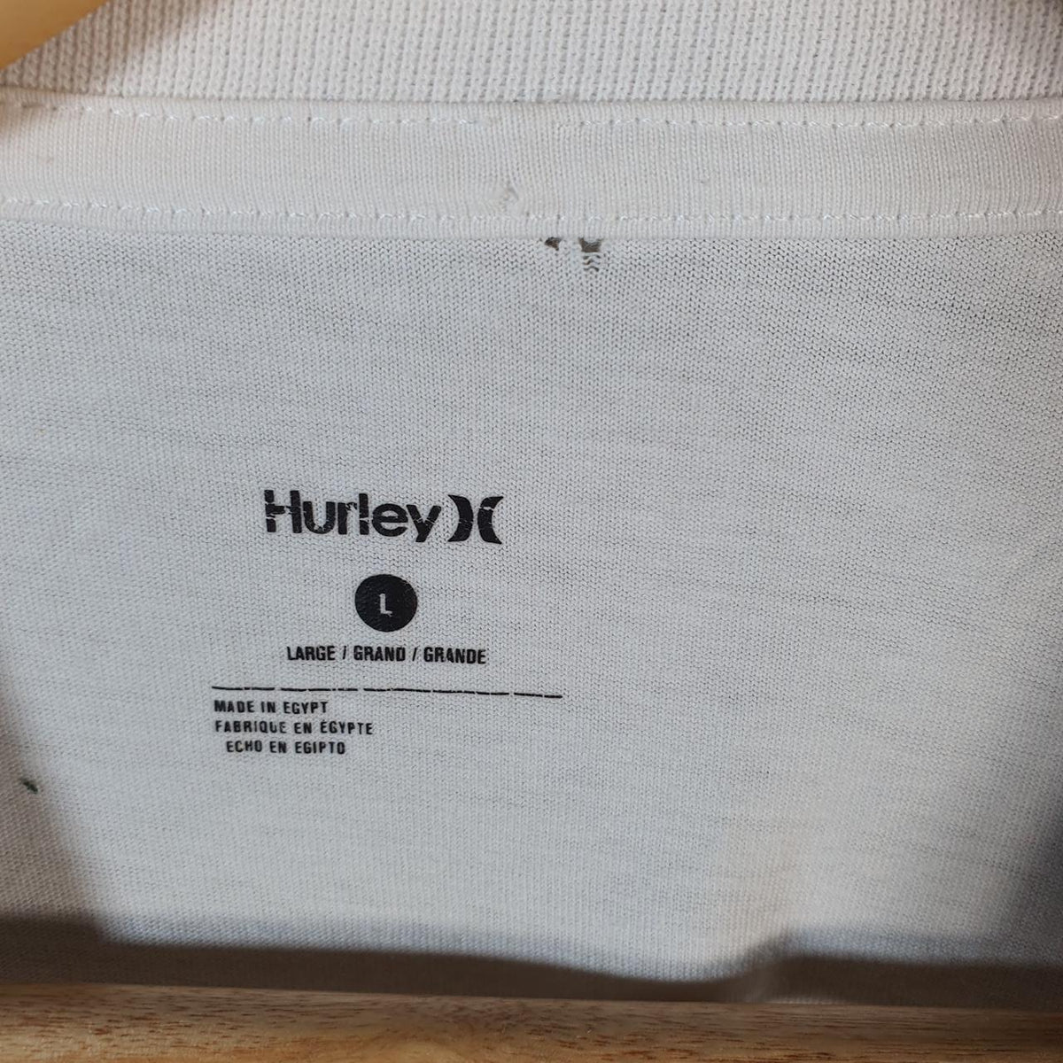 Vintage Hurley Spellout T Shirt Men’s White Large Casual Sports Logo Athletic