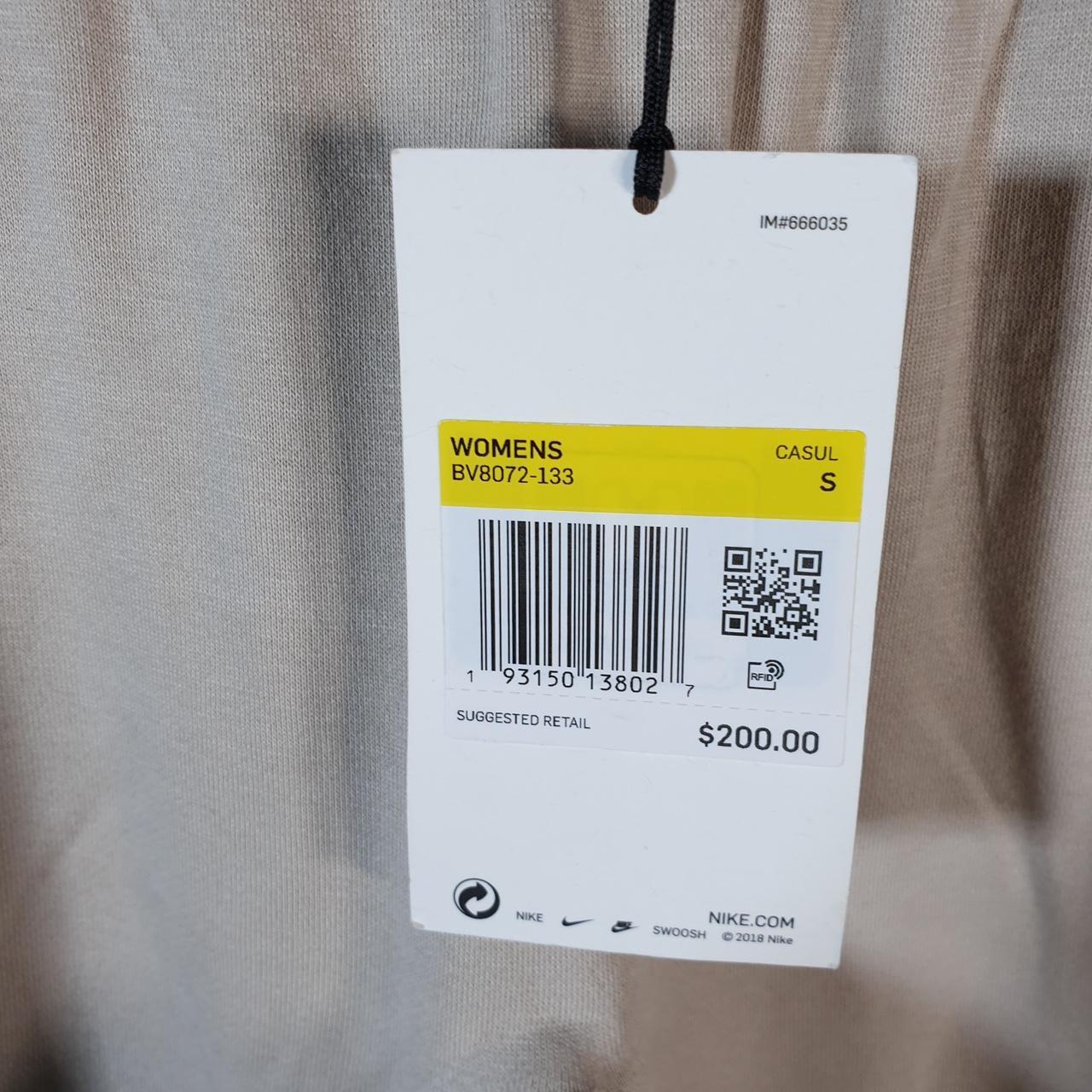 Vintage Nike NIKELAB A.A.E. 3.0 UNIQUE HIGH WAIST LEGGINGS Joggers Womens Small Beige Swoosh Sports Tracksuit - Big Fish Vintage