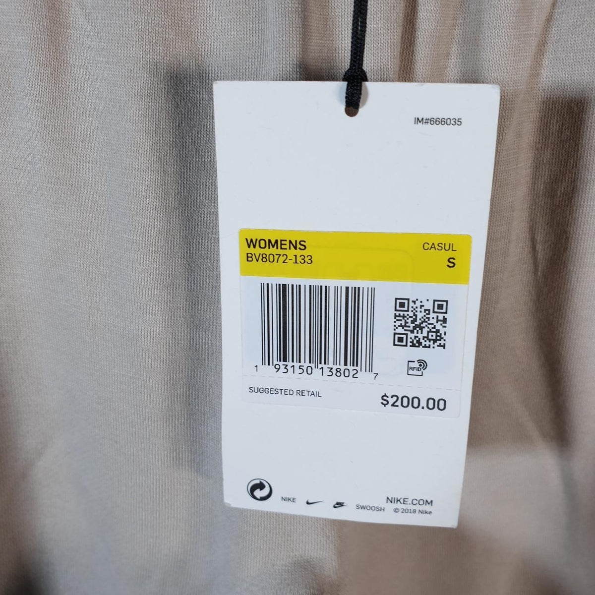Vintage Nike NIKELAB A.A.E. 3.0 UNIQUE HIGH WAIST LEGGINGS Joggers Womens Small Beige Swoosh Sports Tracksuit - Big Fish Vintage