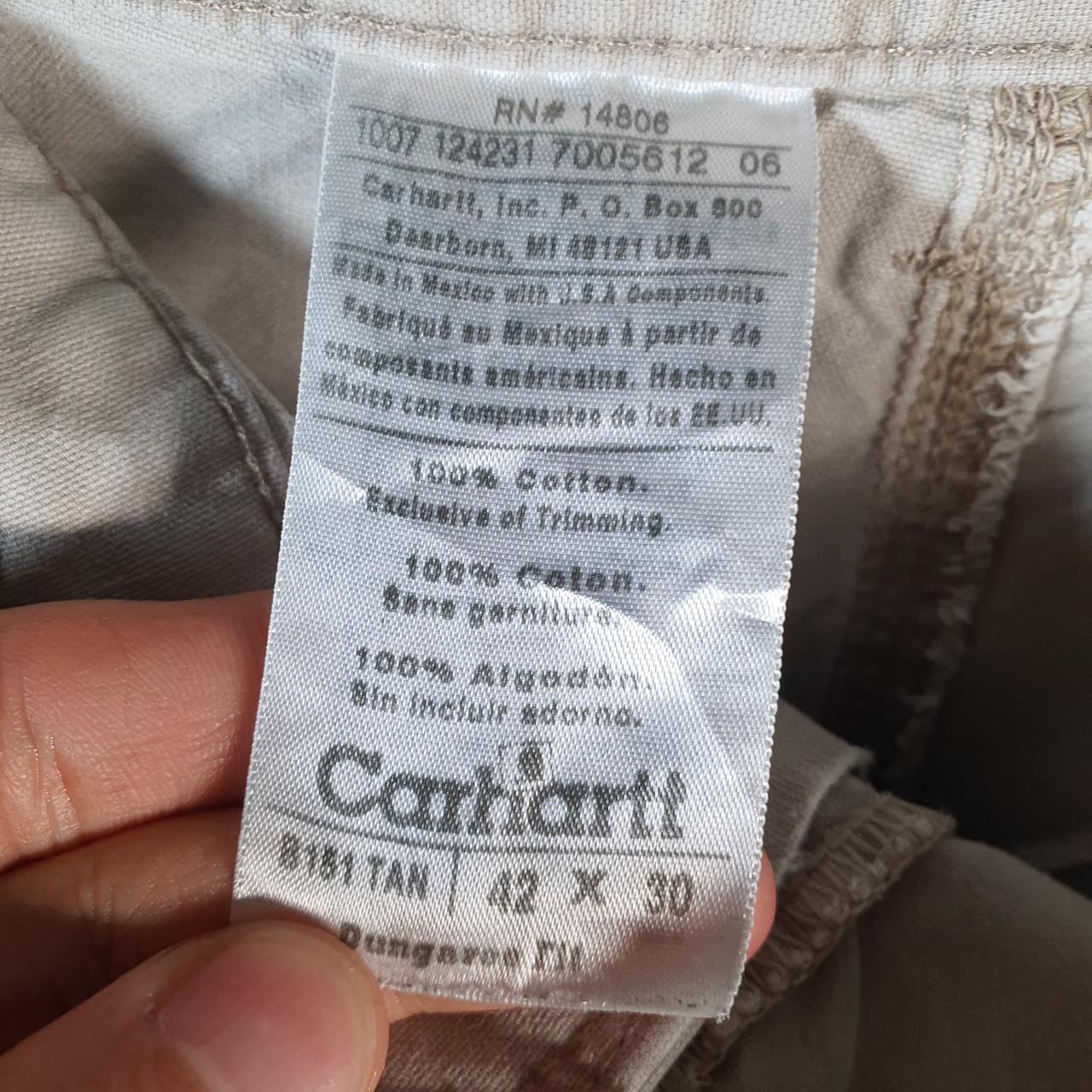 Vintage Carhartt Carpenter Trousers Mens W42 L30 Brown Dungaree Fit Workwear
