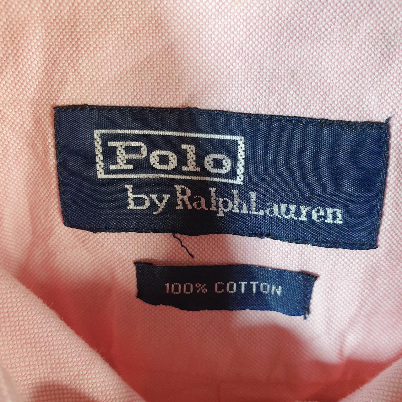 Vintage Ralph Lauren Button Down Shirt Men’s Medium Pink Classic Fit Pony Casual