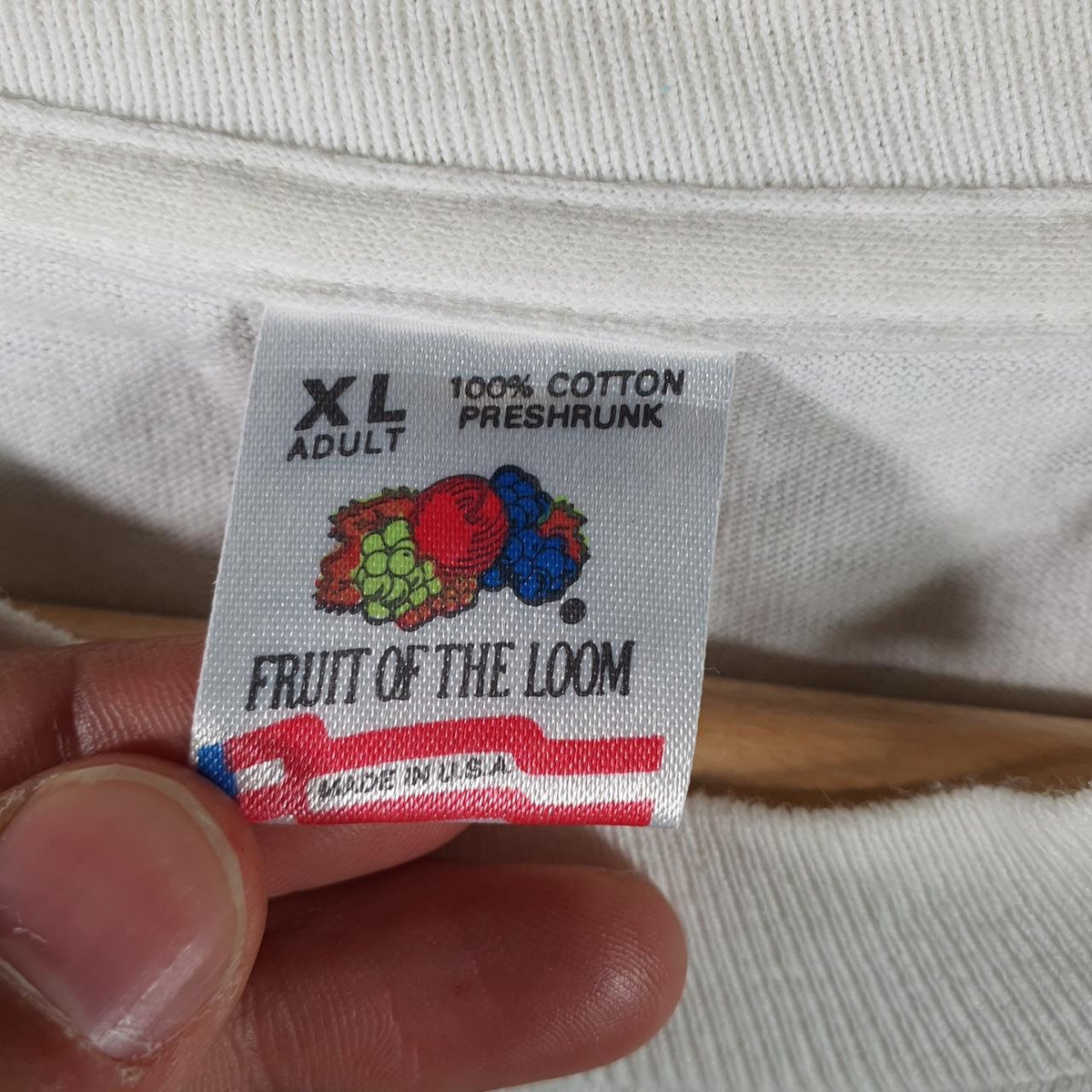 Vintage Fruit of the Loom Texas Style Process Control Single Stitch T Shirt Men’s XL White Big Fish Vintage