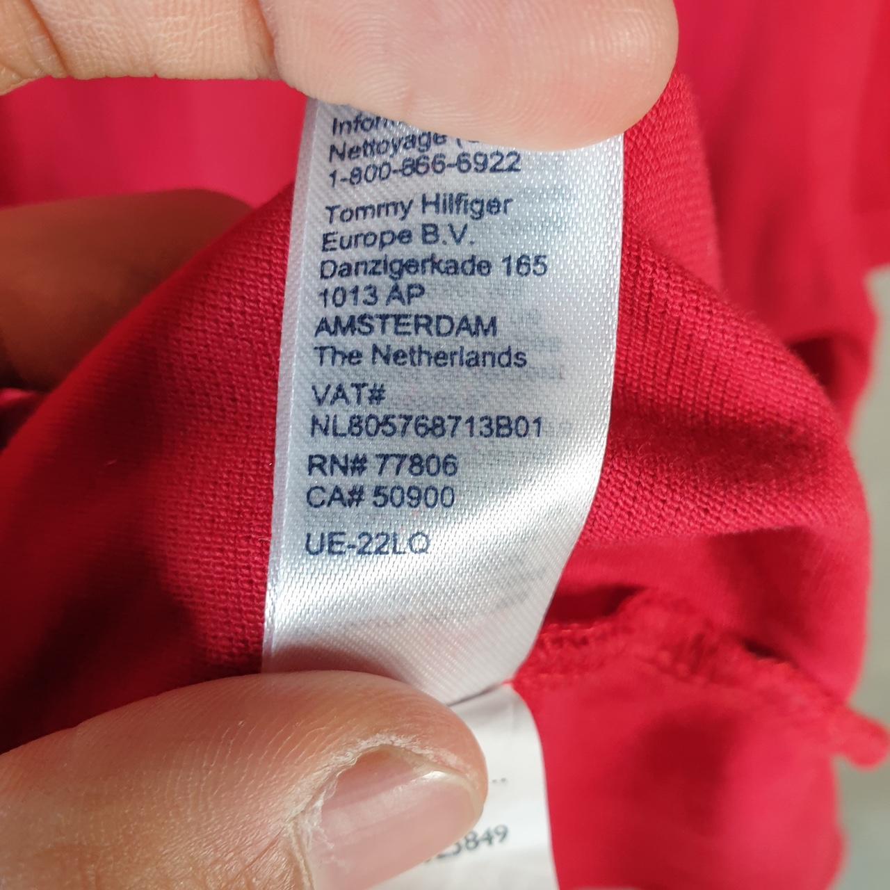 Vintage Tommy Hilfiger Polo Shirt Men’s 2XL Red Slim Fit Embroidered Logo