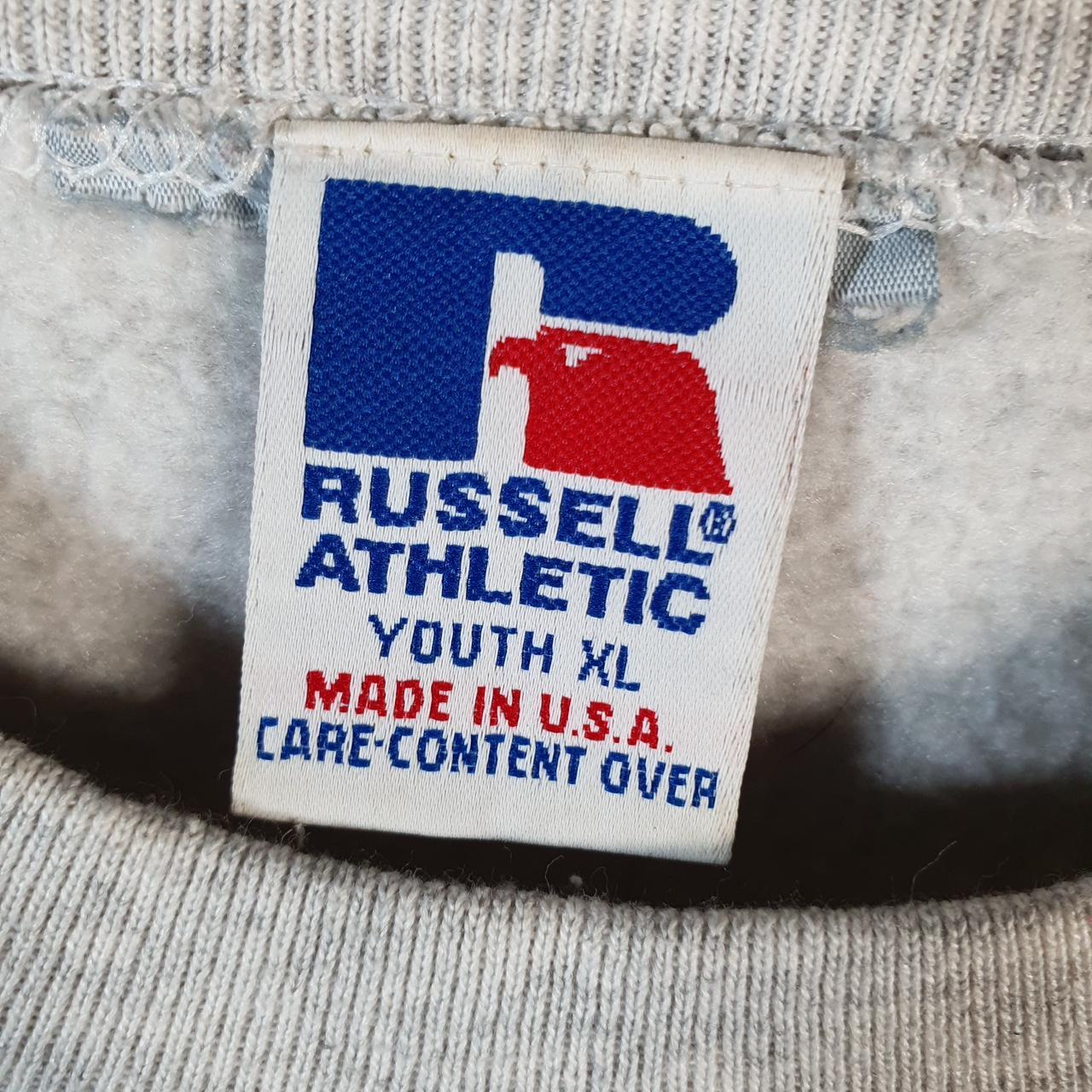 Vintage Russell Athletic Baggy USA Sweatshirt Youth XL Grey Pullover