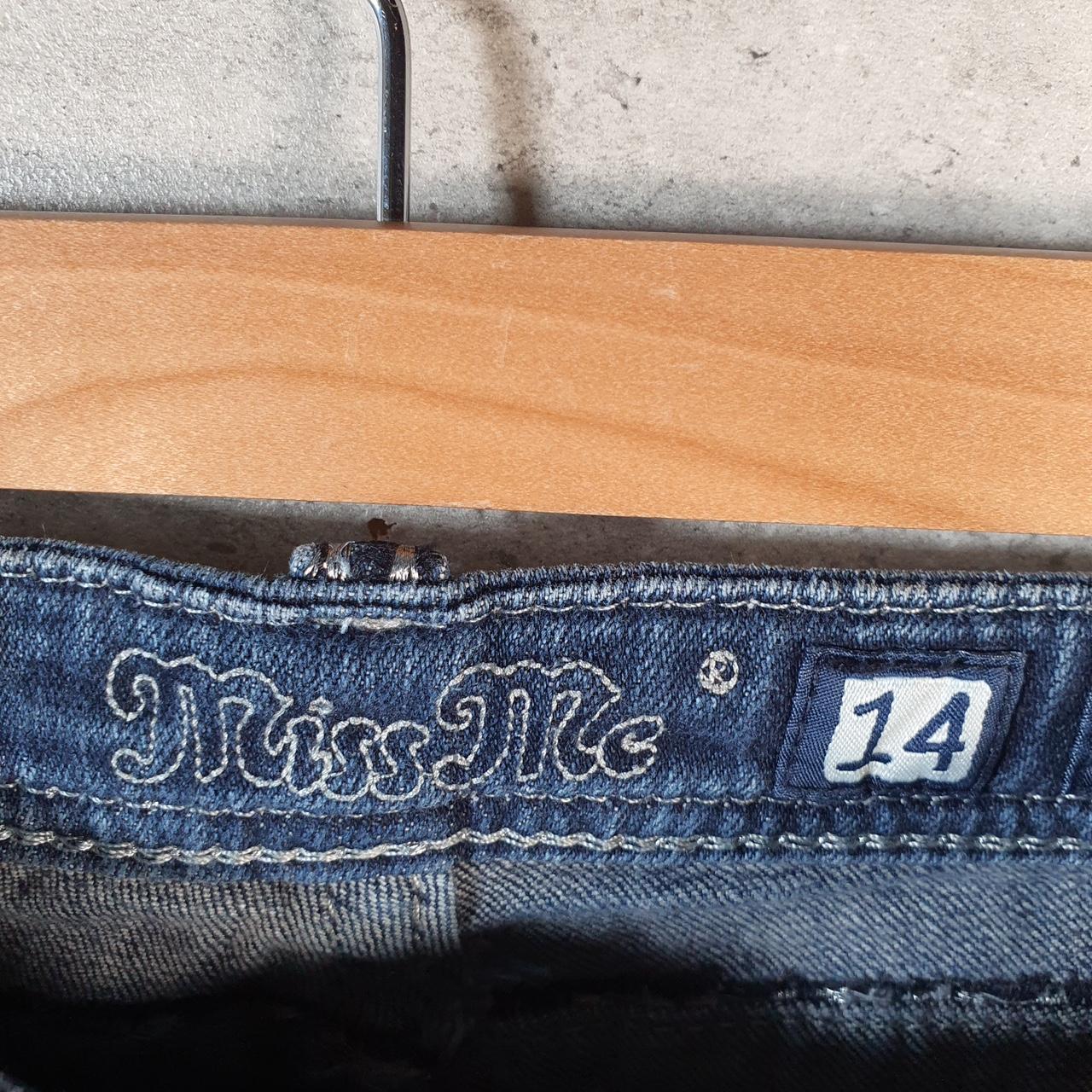 Vintage Miss Me Baggy Y2K Hip Hop Jeans Shorts Jorts Womens W24 Blue Denim Low Rise