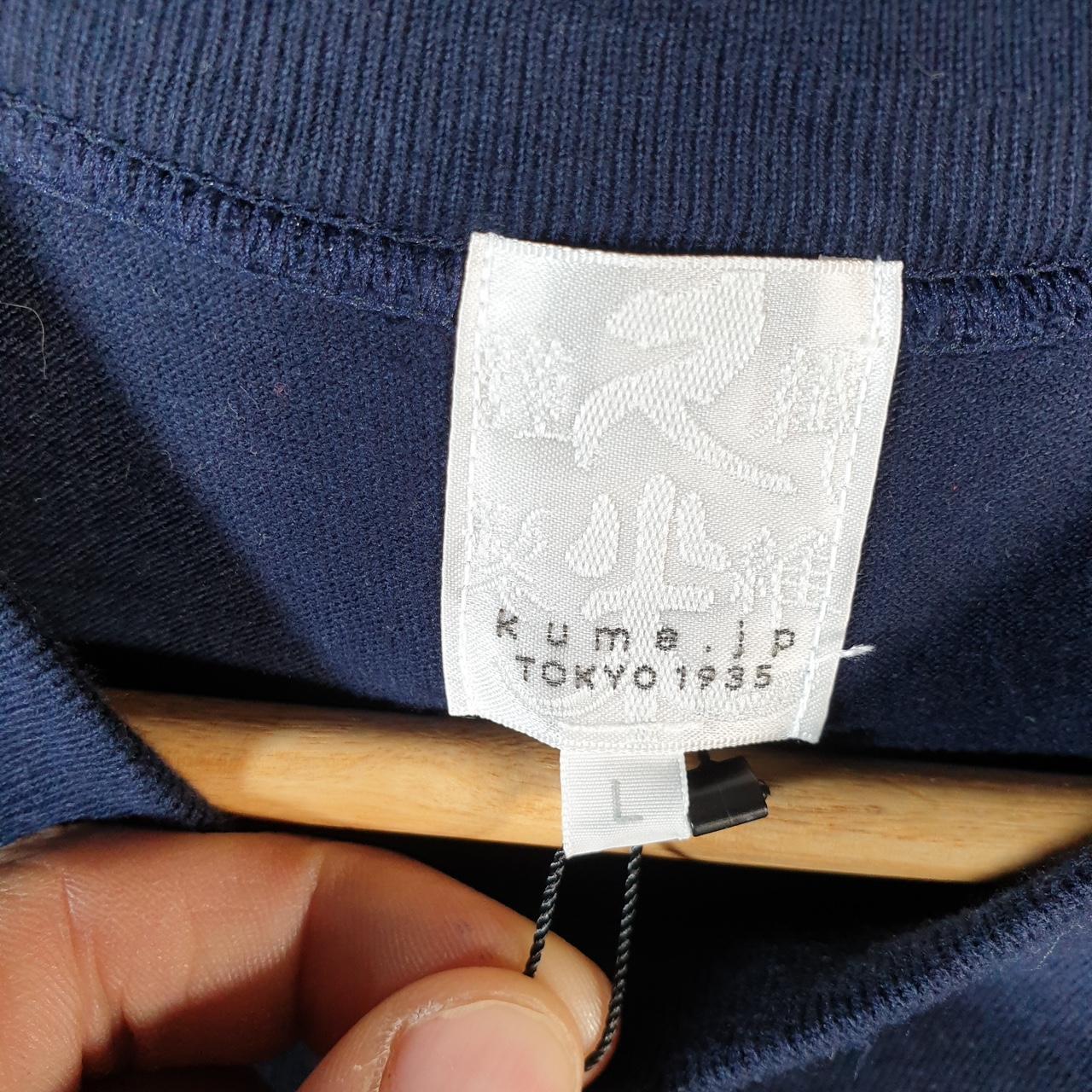 Vintage Kume Japan Tokyo Rume Hokusai Project Sumida T Shirt Men’s Large Navy Blue