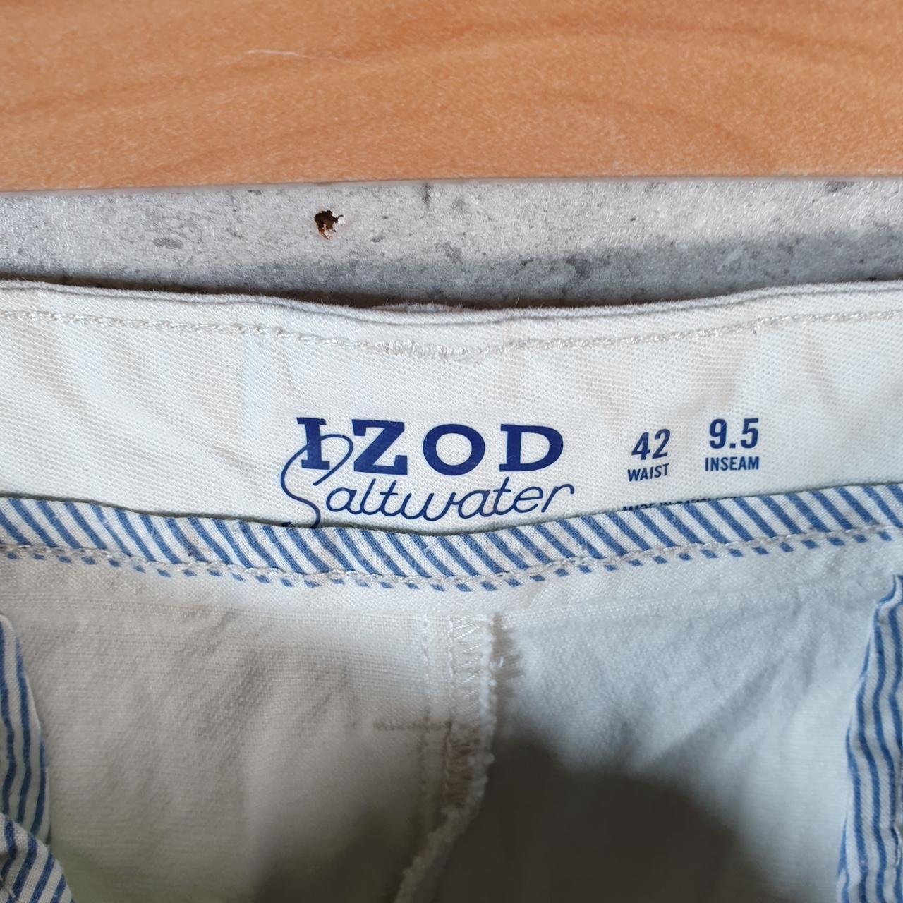 Vintage Izod Golf Chino Shorts Jorts Cargo Men’s W42 Beige Baggy Cotton