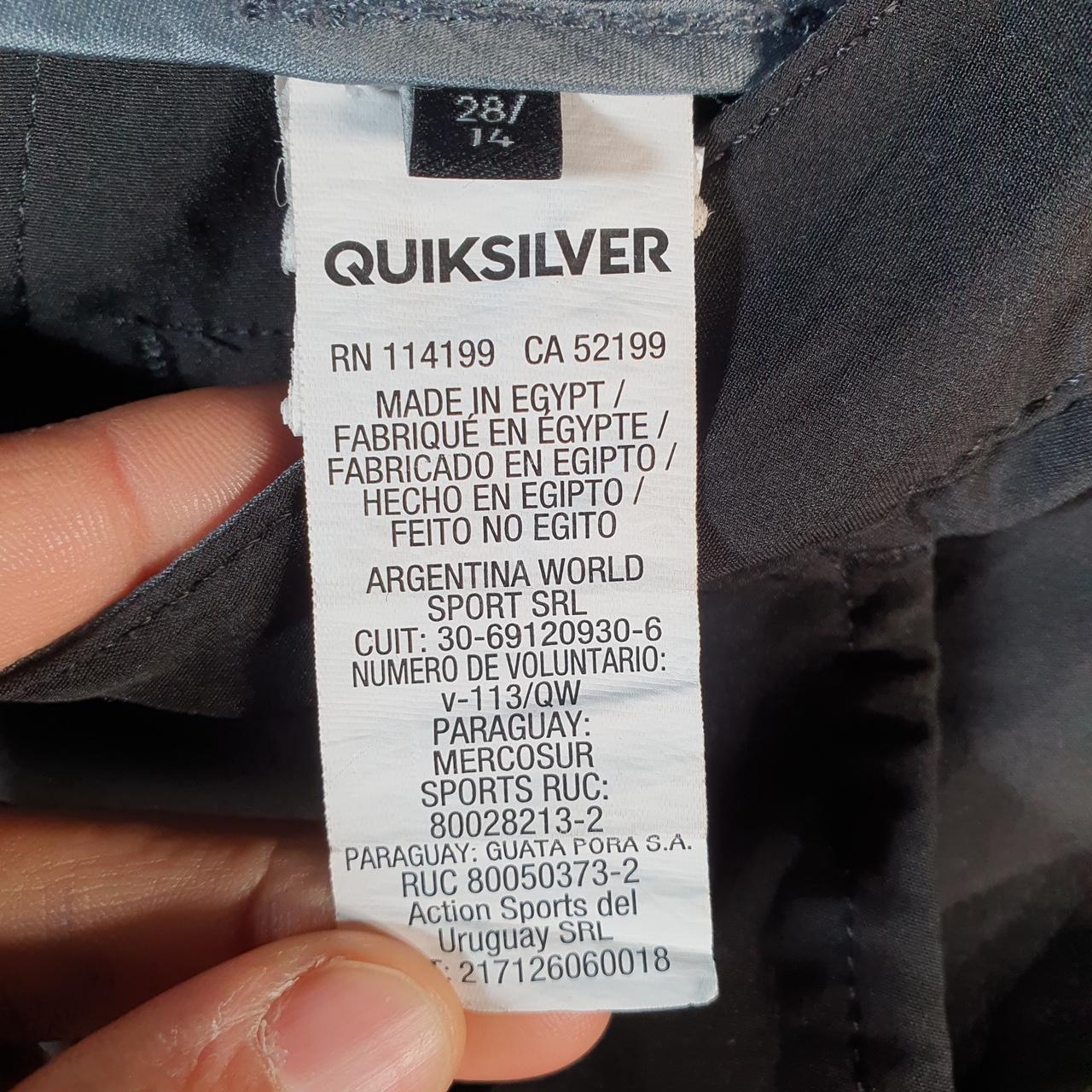 Vintage Quiksilver Amphibian Chino Shorts Jorts Cargo Men’s W28 Black Baggy Cotton A4461