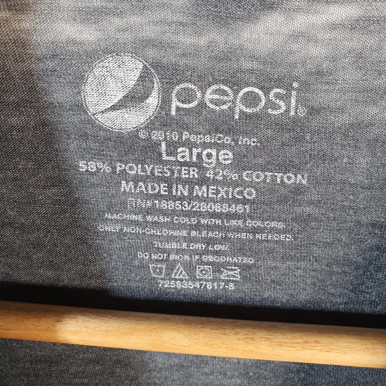 Vintage Pepsi Spellout Graphic T Shirt Men’s Large Grey Casual Athletic