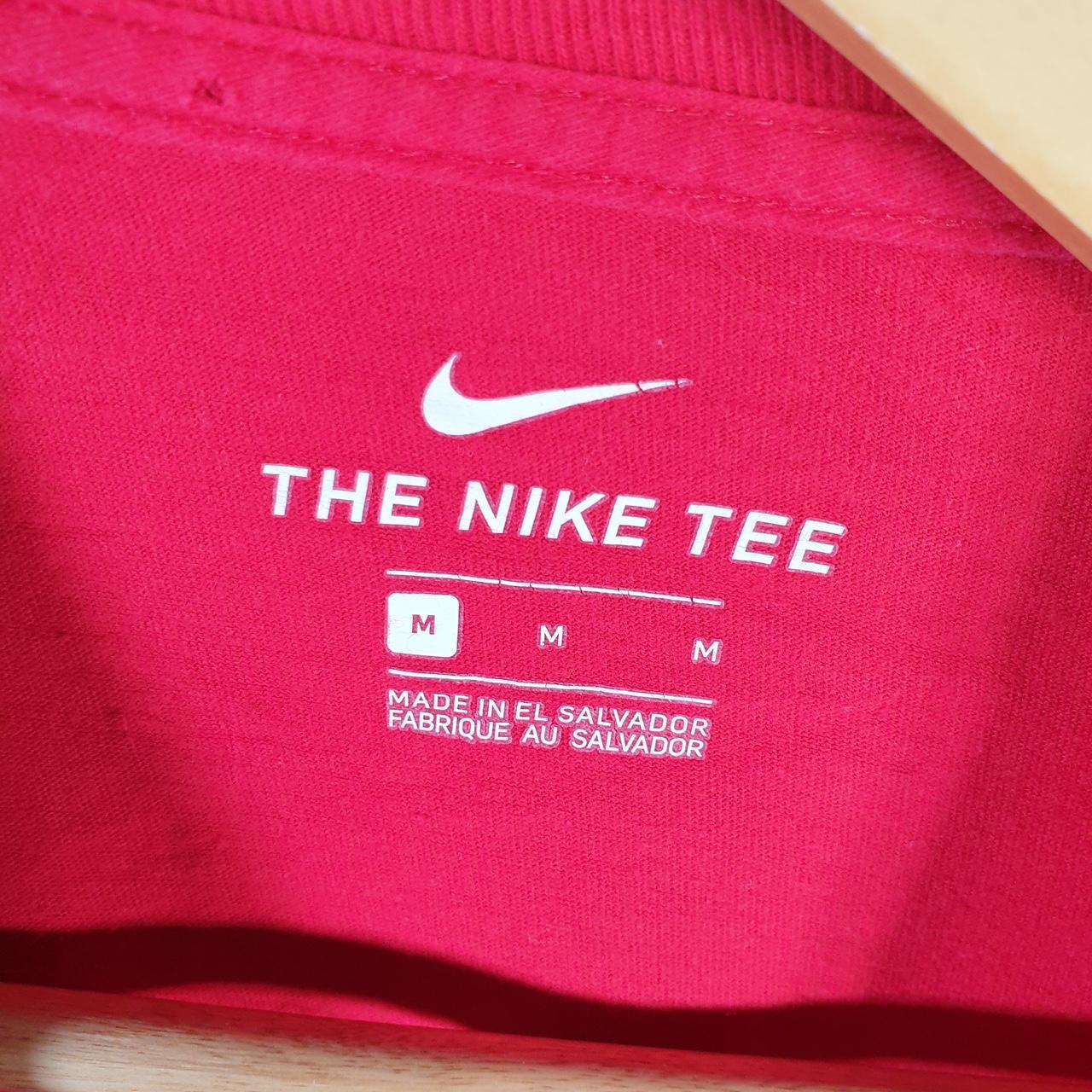 Vintage Nike Spellout Club T Shirt Men’s M Red Logo Swoosh Athletic