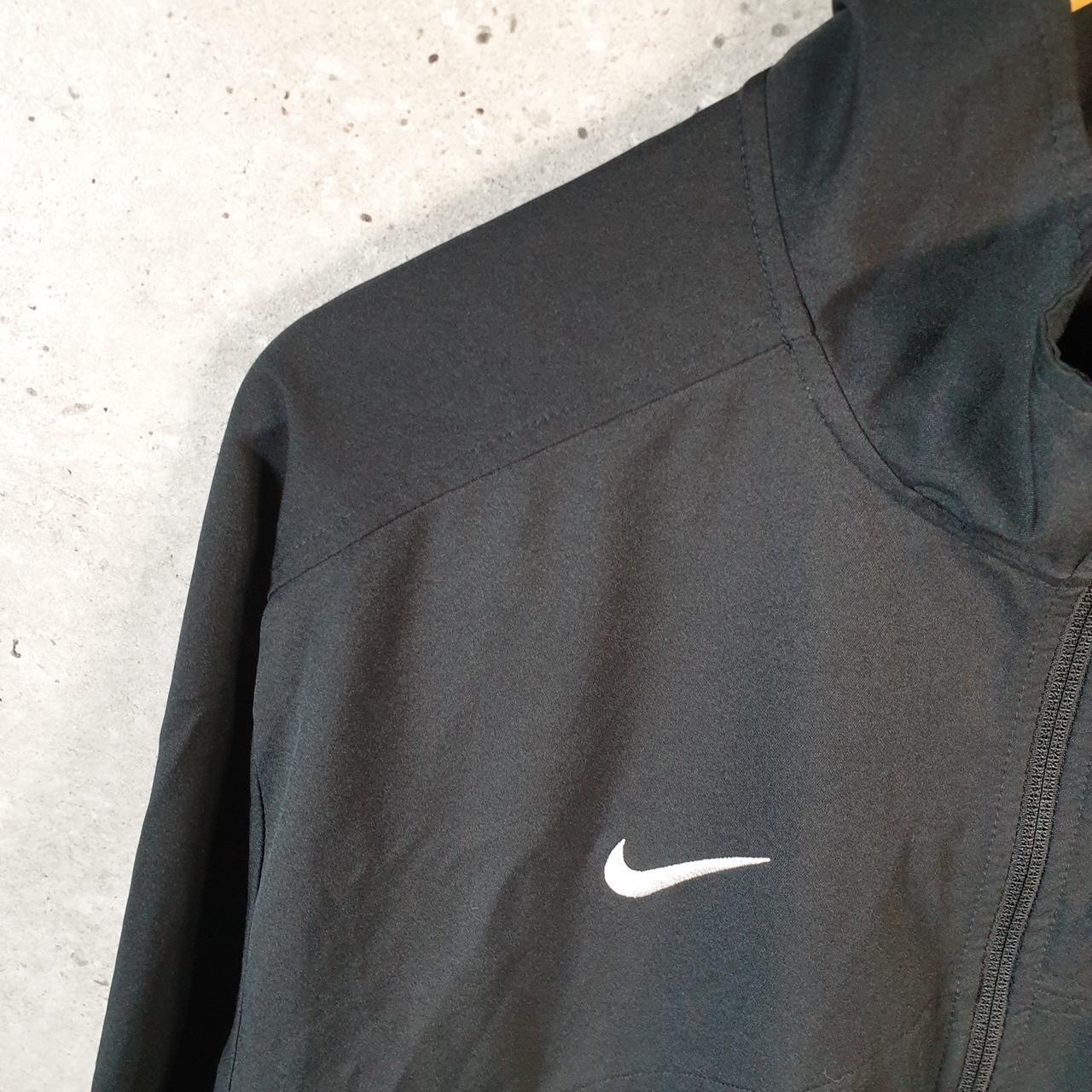 Vintage Nike Dri Fit Windbreaker Track Jacket Mens XL Black USA Swoosh Full Zip