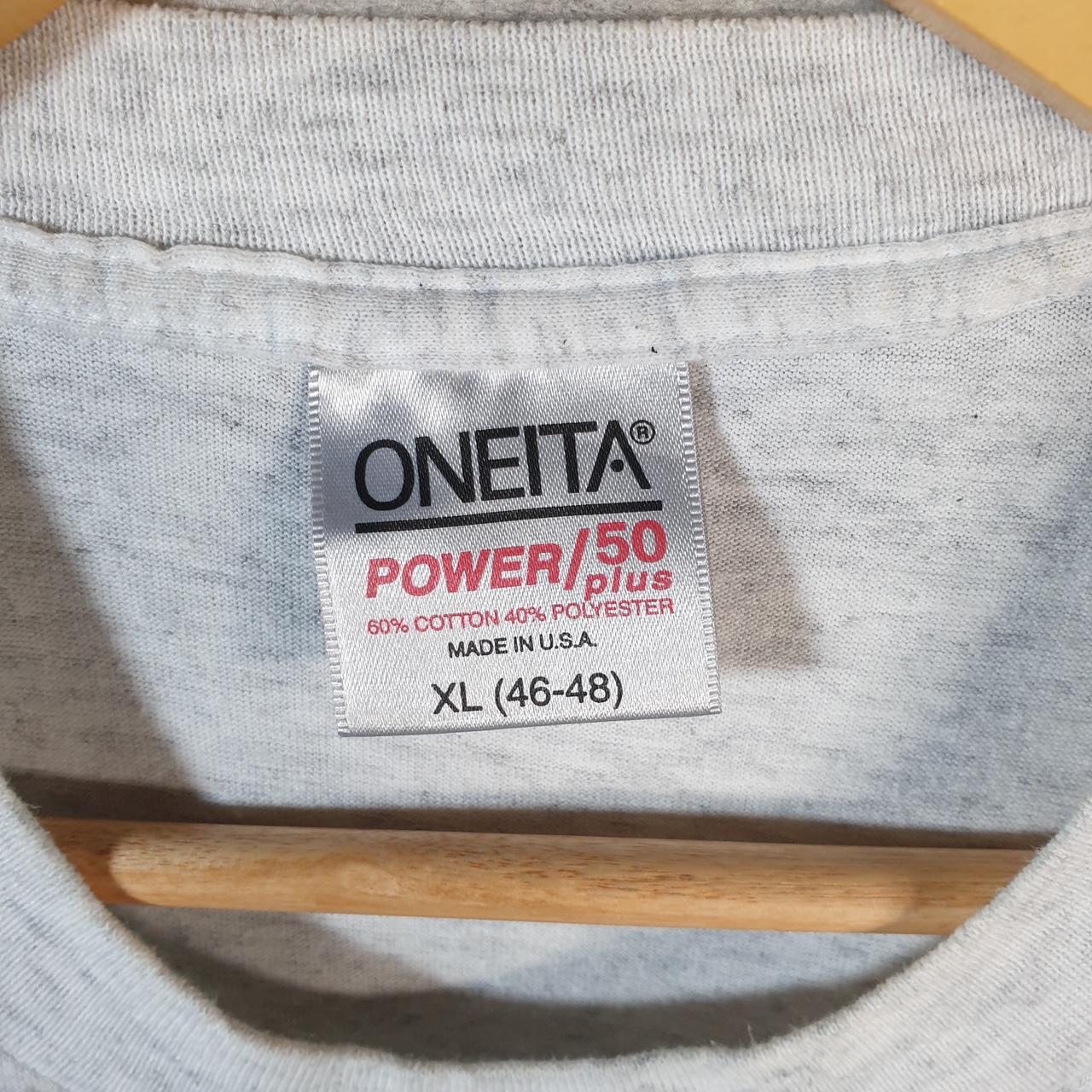 Vintage Oneita Power Collegium Bostoniense 90s USA Single Stitch T Shirt Men’s XL Grey